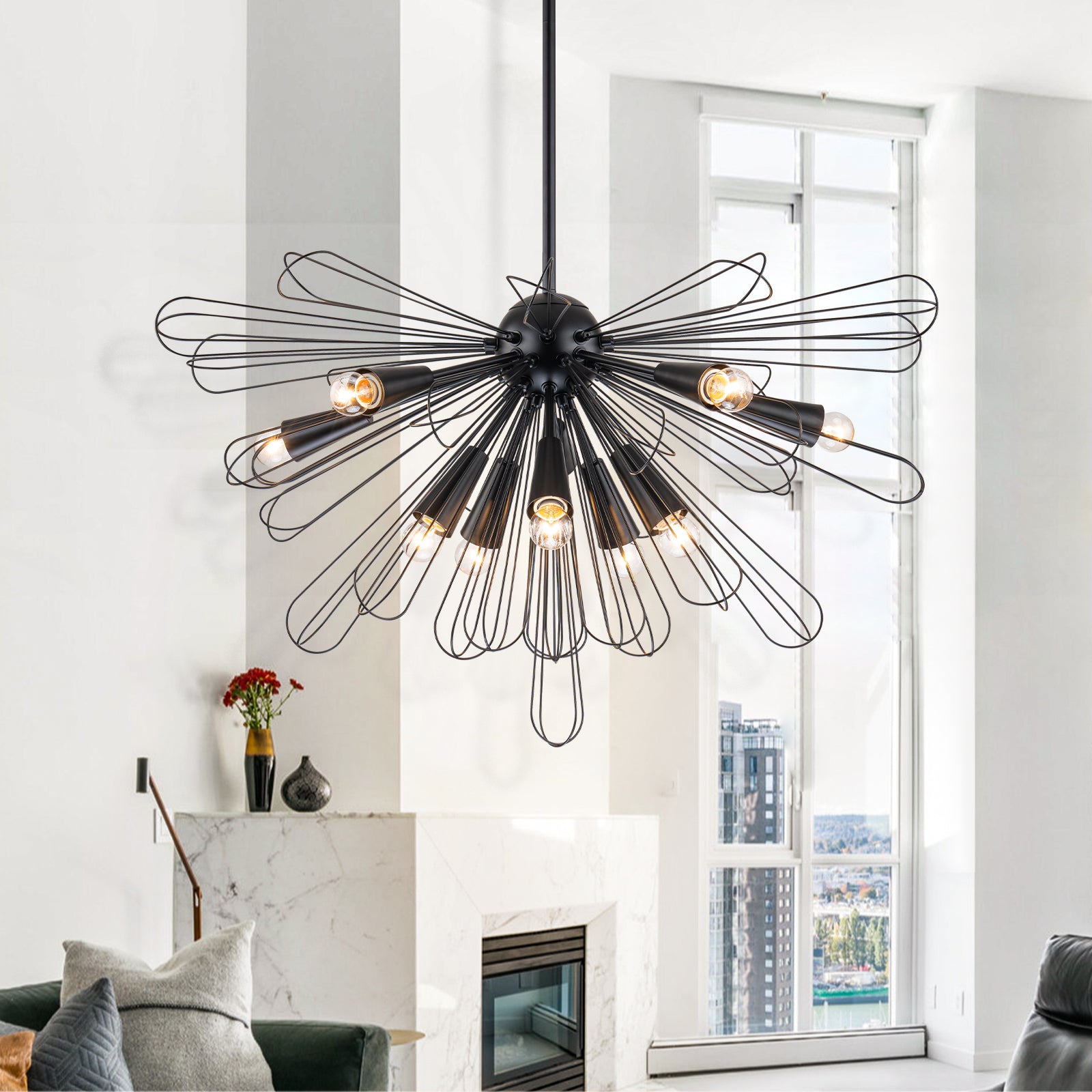Modern metal chandelier on sale