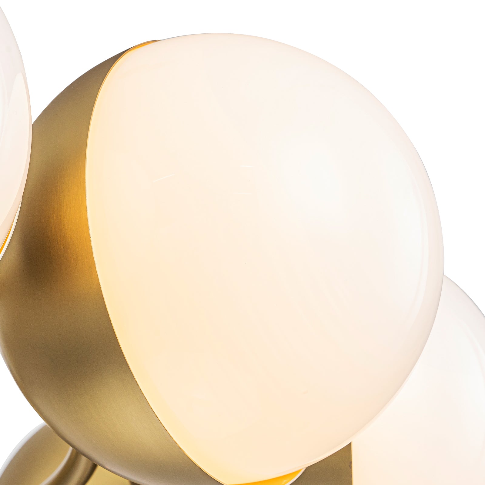 Glowlings 10-flammiger moderner 86,4 cm breiter großer Wagenrad-Kronleuchter aus Opalglas