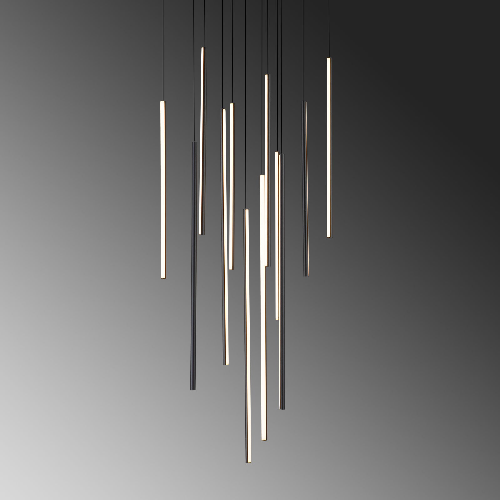 Glowlings 12/18-Licht Moderne Zylinder Linear LED Pendelleuchte für Treppenhaus