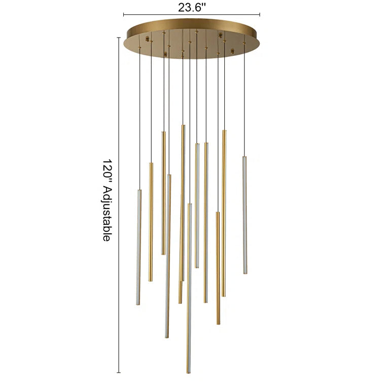 Glowlings 12/18-Licht Moderne Zylinder Linear LED Pendelleuchte für Treppenhaus