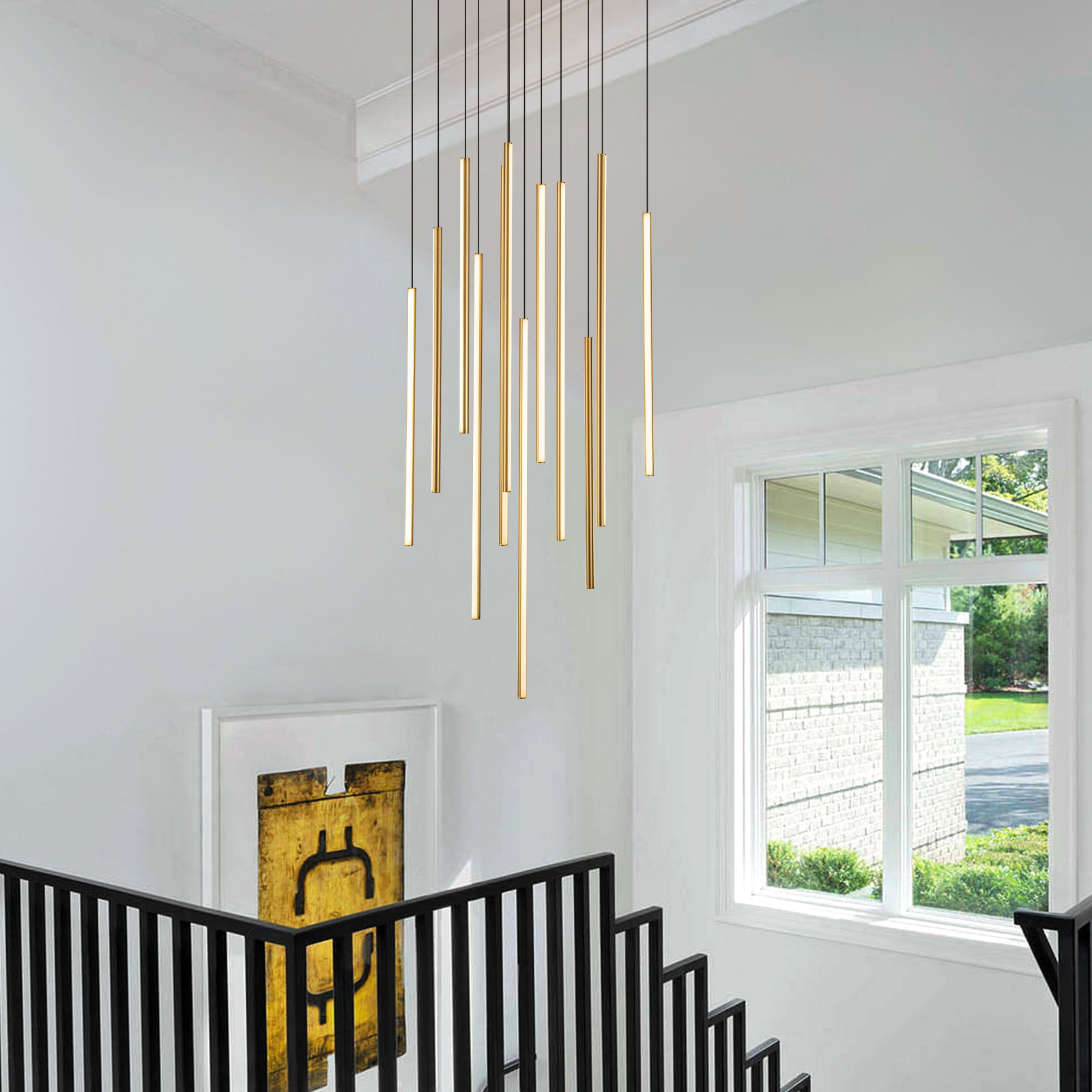 Glowlings 12/18-Licht Moderne Zylinder Linear LED Pendelleuchte für Treppenhaus