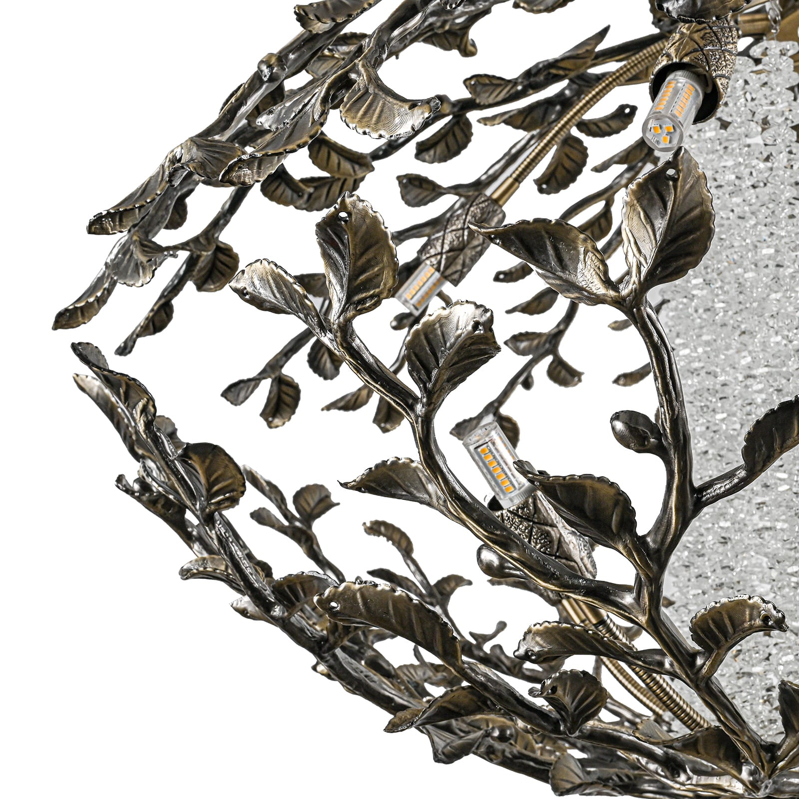 Glowlings 16-Light Retro 33"Wide Large Bronze Branches Crystal Globe Chandelier