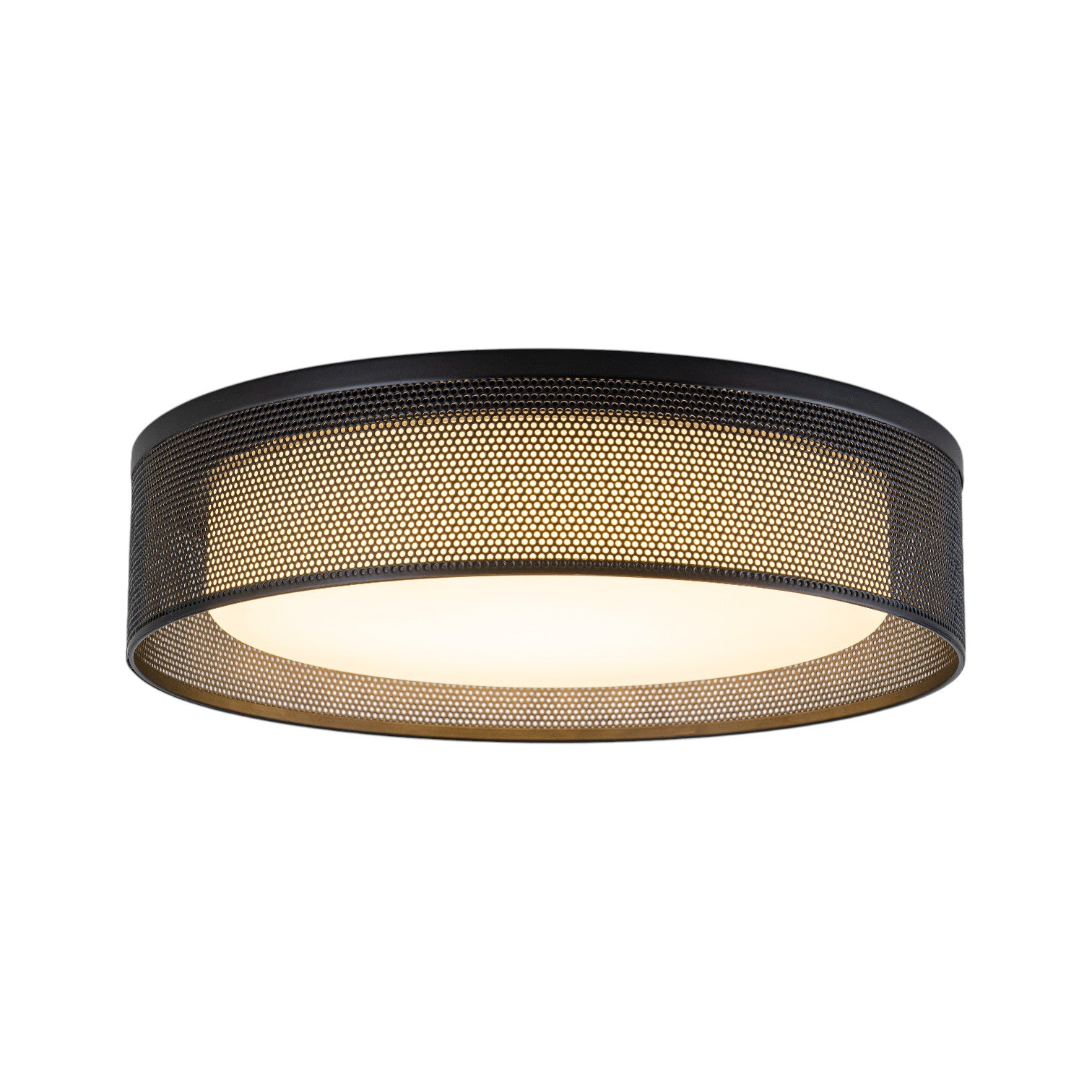 Glowlings 1-Light Modern 13"Wide Black Round LED Flush Mount with 5-CCT Selectable Switch