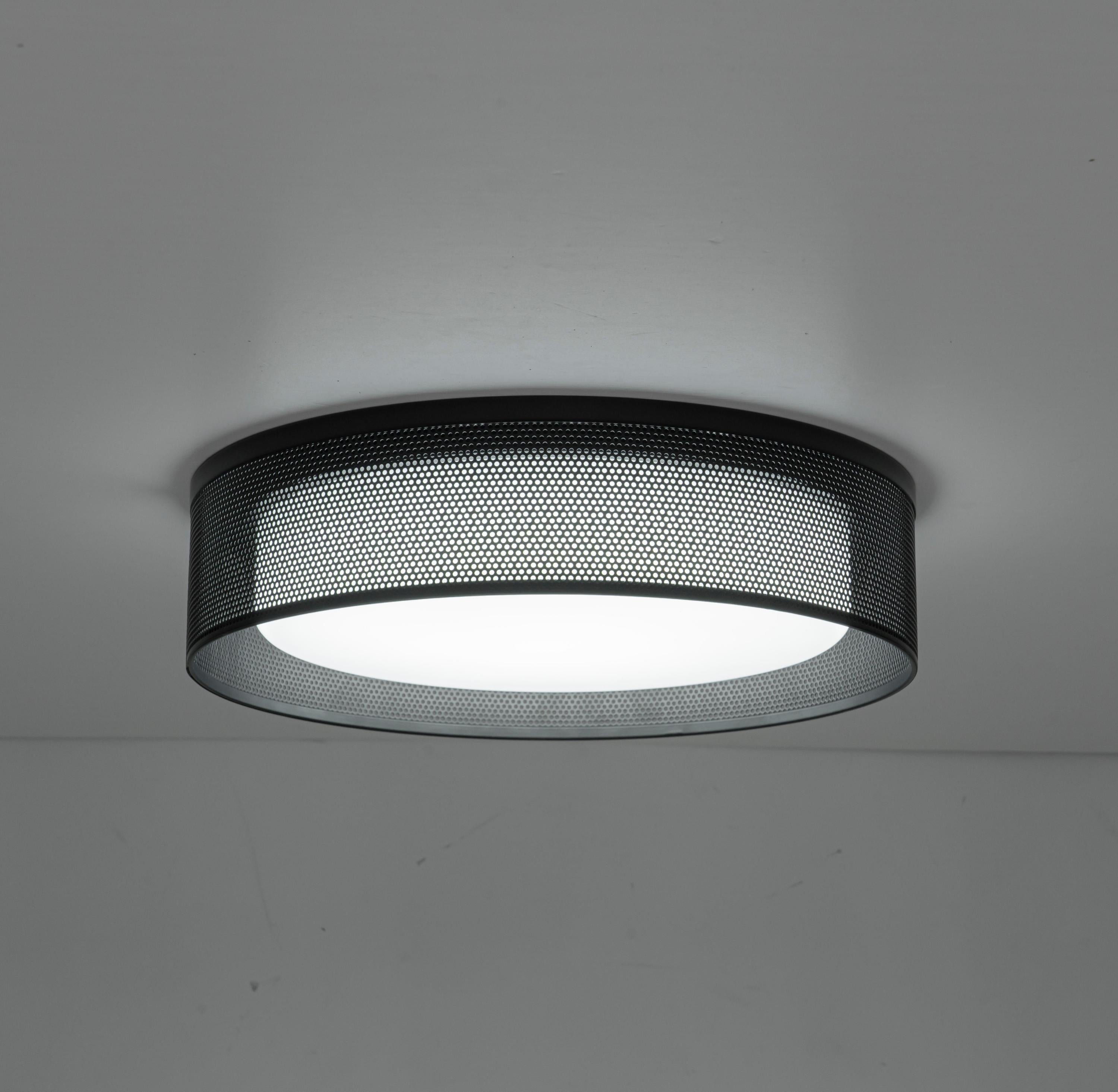 Glowlings 1-Light Modern 13"Wide Black Round LED Flush Mount with 5-CCT Selectable Switch