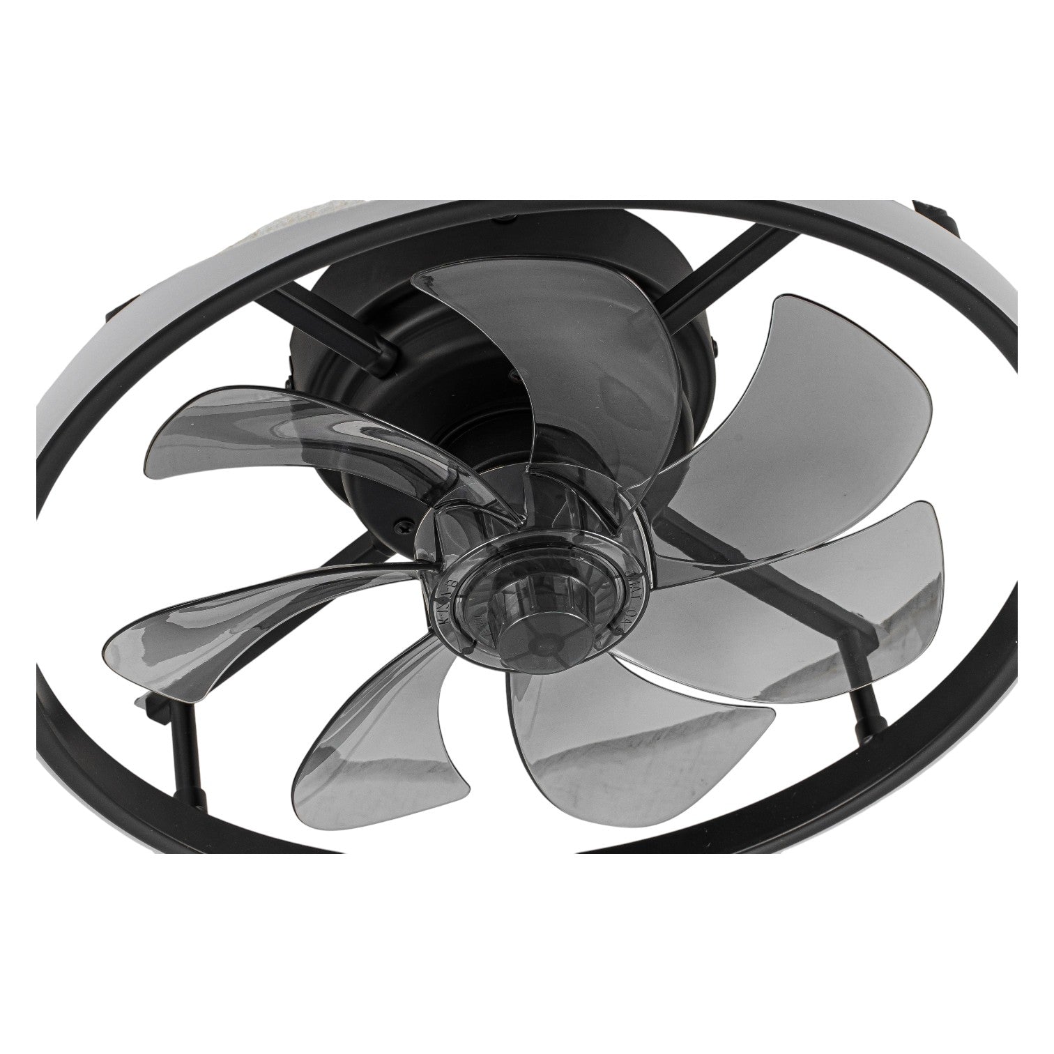 Glowlings 1-Light Modern Bladeless Linen Fabric Shade Drum LED Ceiling Fan with Remote