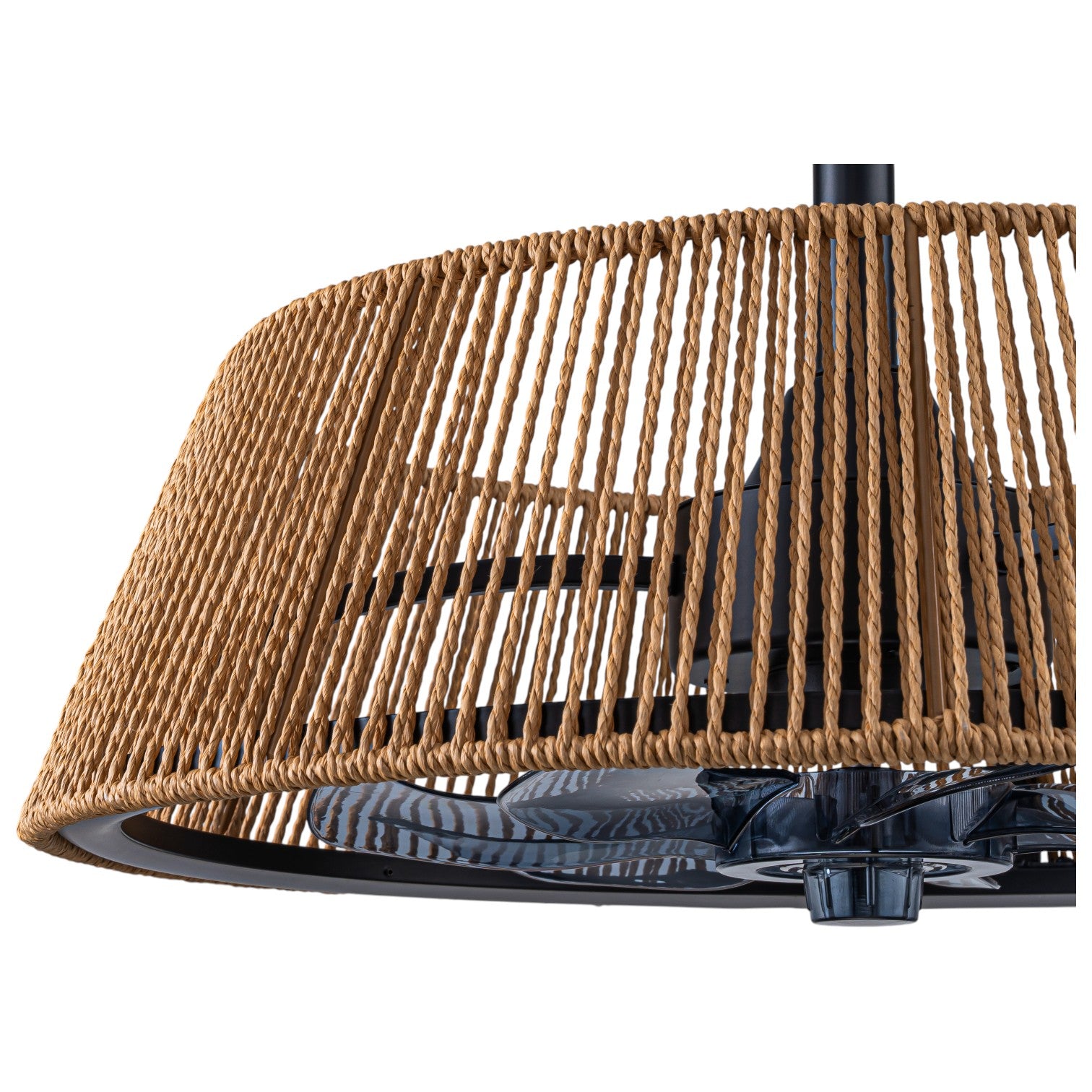 Glowlings 1-Light Boho Rattan Cone LED Ceiling Fan with Light 6-Speed DC Motor Remote