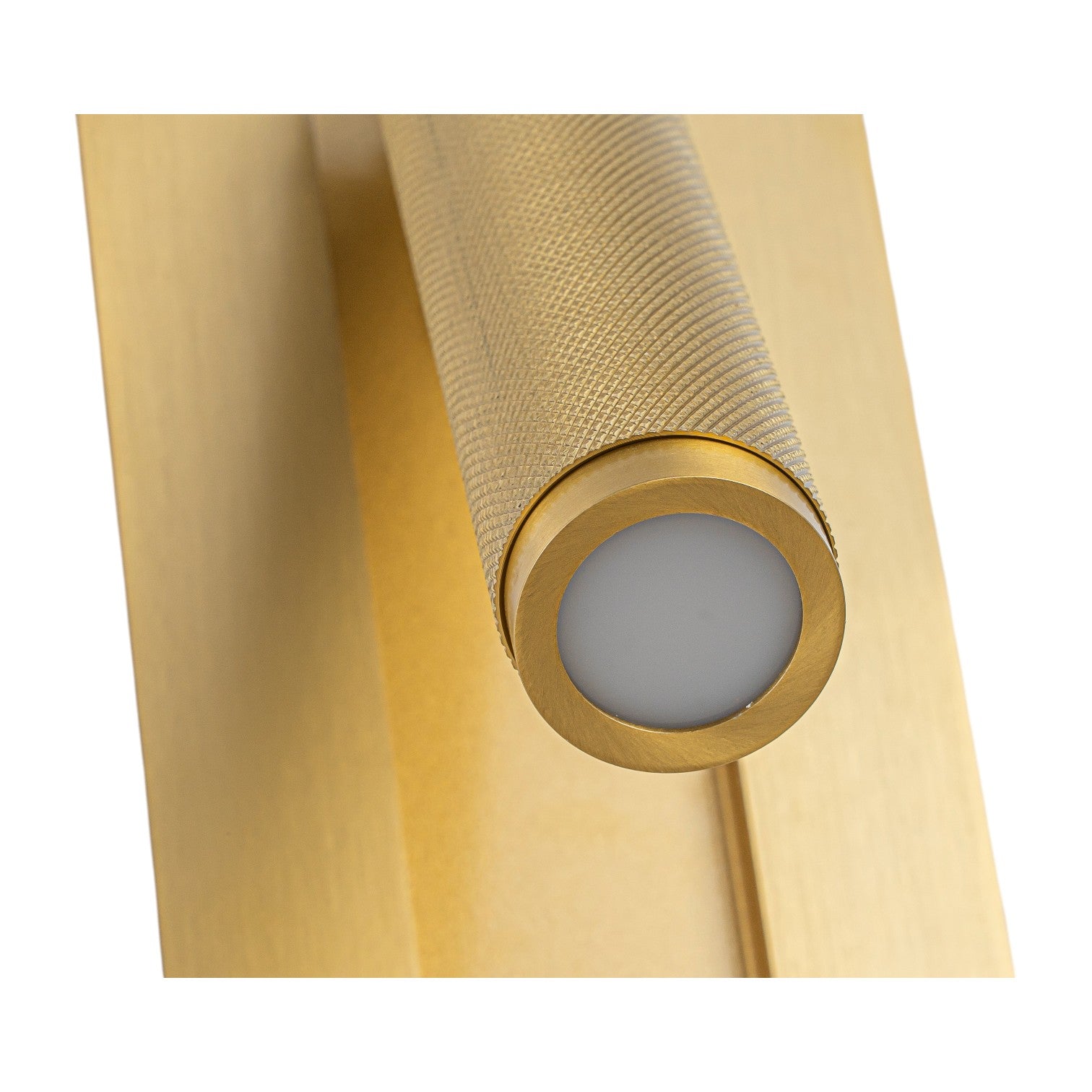 Glowlings 1-Light Modern Brass Bedside Reading Sconce 360° Flexible Spotlight with Knurled Detail & Swivel Arm