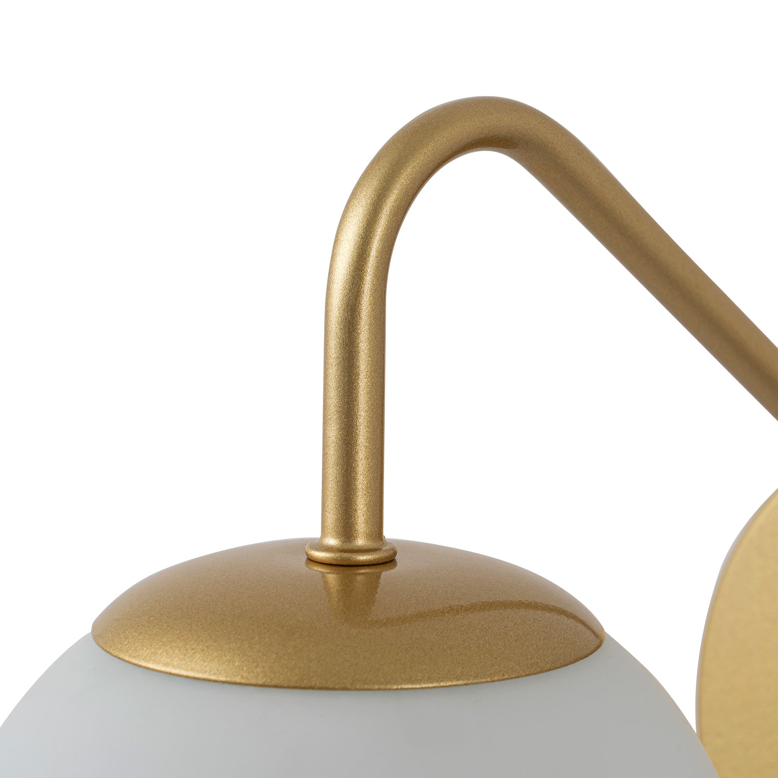 Glowlings Modern 1-Light Brass Globe Opal Glass Bathroom Wall Sconce