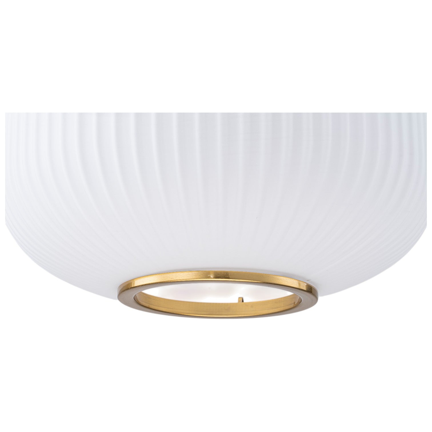Glowlings Modern 1-Light Brushed Brass Fluted Frosted Glass Globe Pendant Light for Kitchen Island