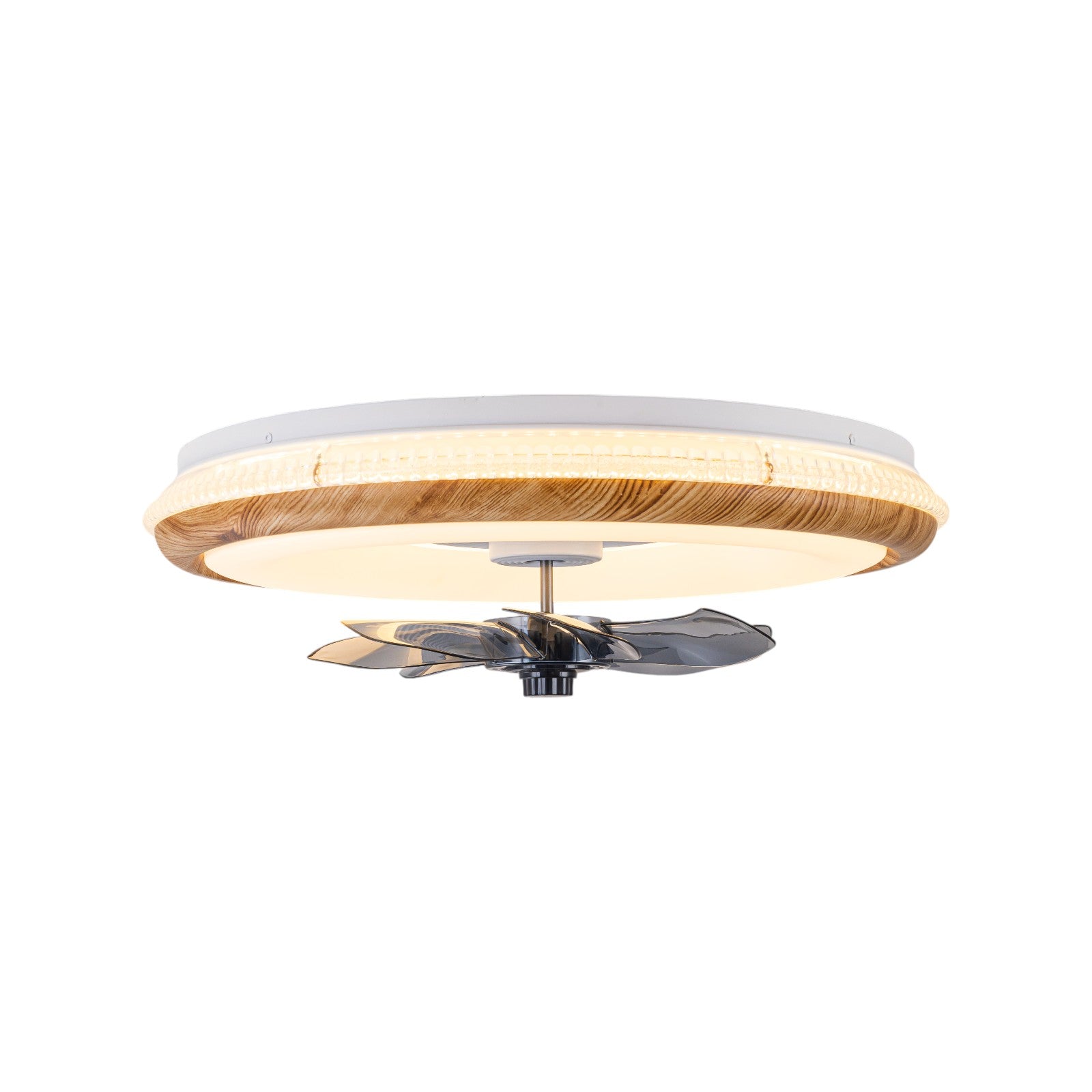 Glowlings 1-Light Modern Dimmable Wood LED Smart Ceiling Fan with Light