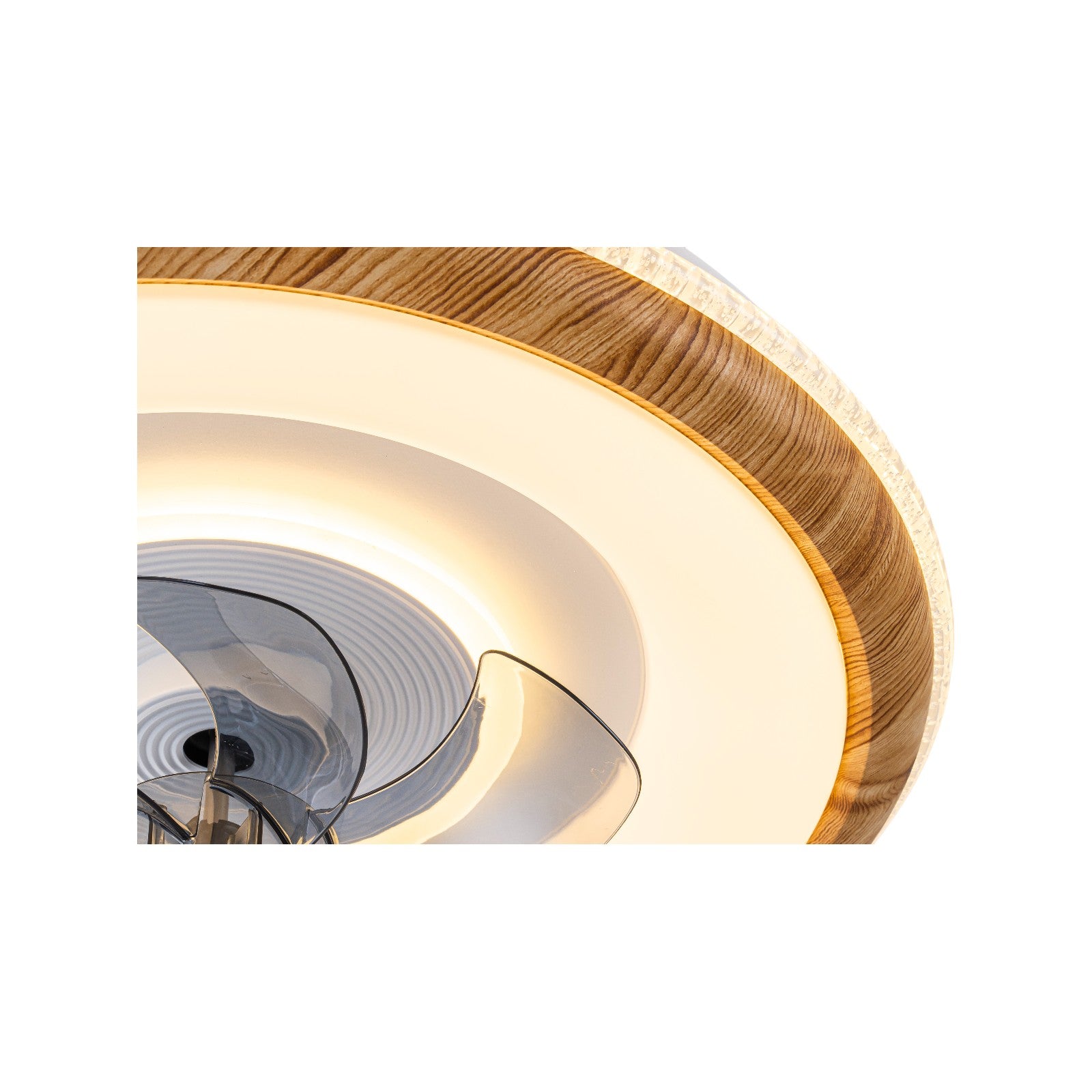 Glowlings 1-Light Modern Dimmable Wood LED Smart Ceiling Fan with Light