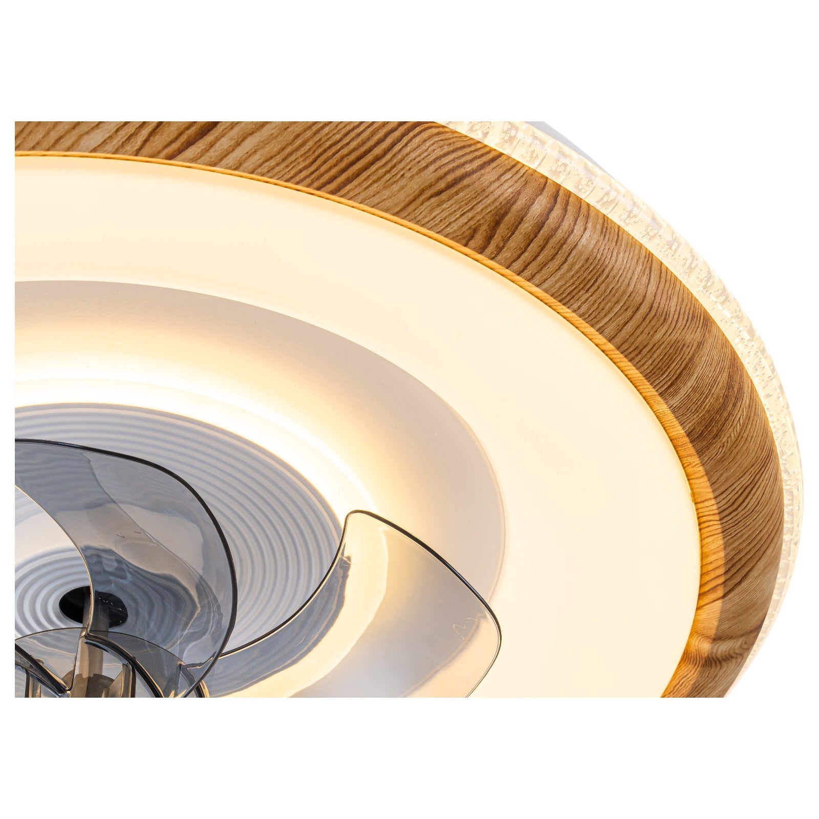 Glowlings 1-Light Modern Dimmable Wood LED Smart Ceiling Fan with Light