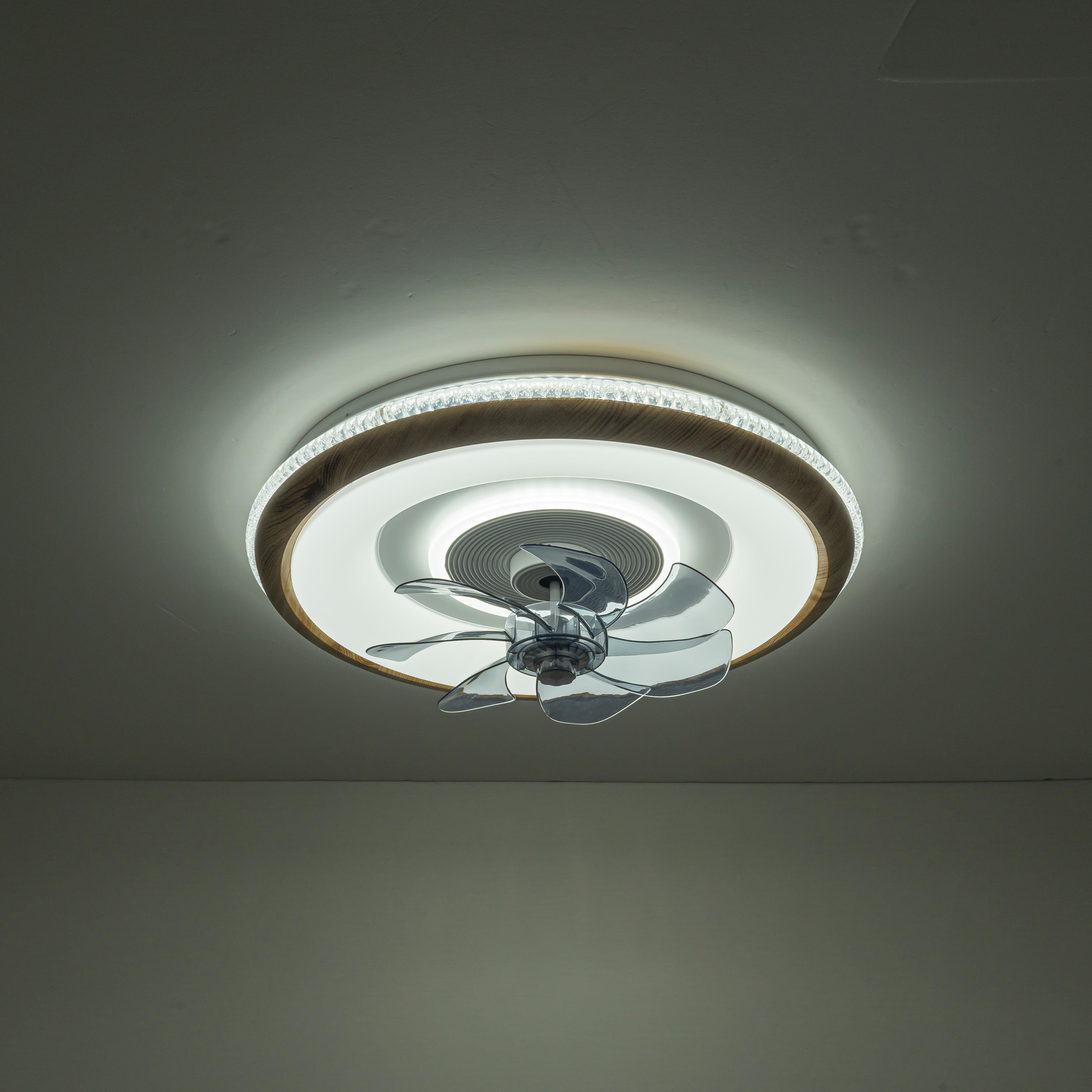 Glowlings 1-Light Modern Dimmable Wood LED Smart Ceiling Fan with Light