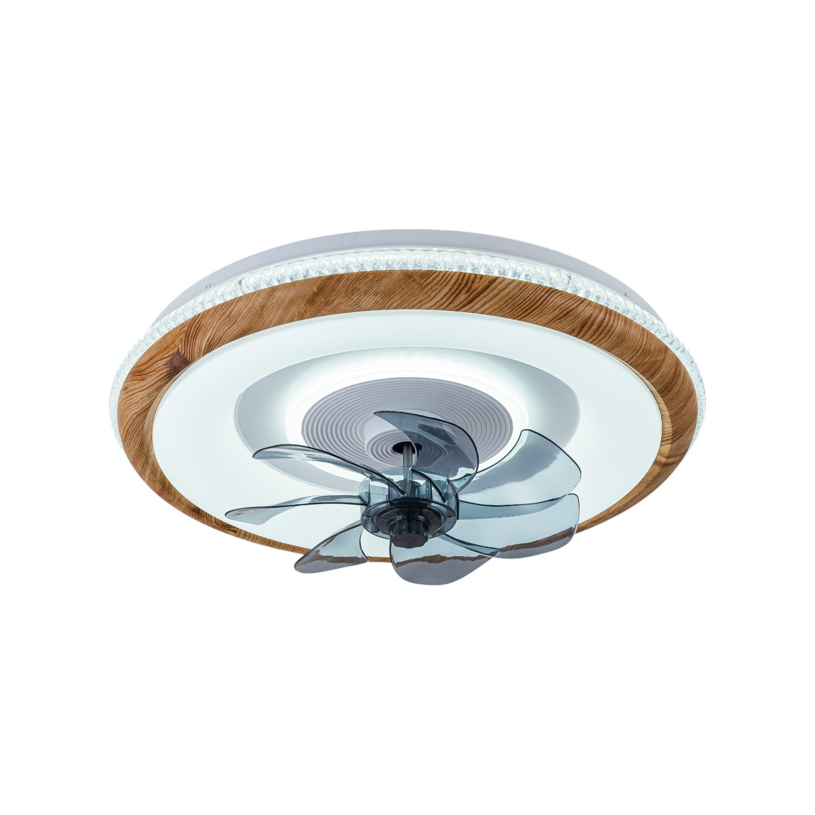 Glowlings 1-Light Modern Dimmable Wood LED Smart Ceiling Fan with Light