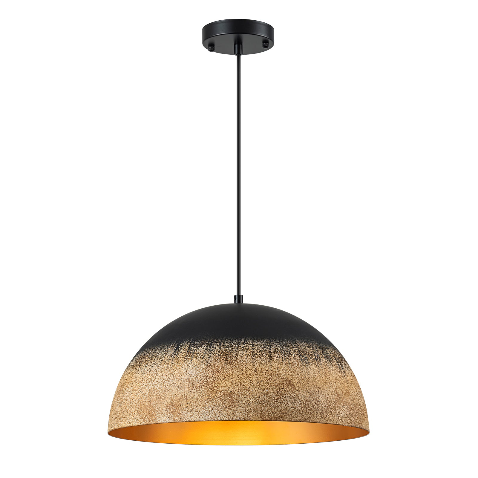 Glowlings 1-flammige, moderne Pendelleuchte mit Kuppel, 40,6 cm breit, Sandy Mud, Inselleuchte