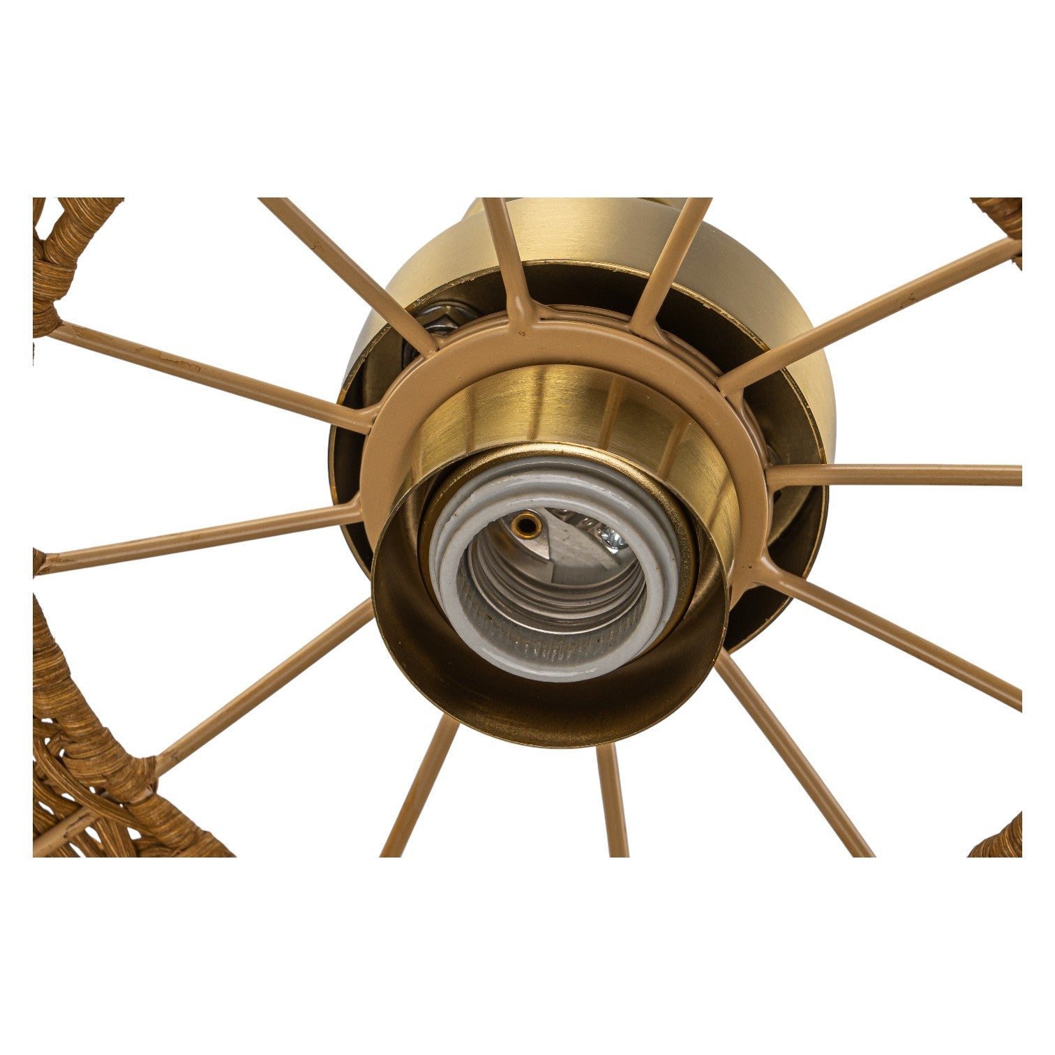 Glowlings 1-Light Farmhouse 18"Wide Dome Hand-Weave Rattan Pendant Light Island Light