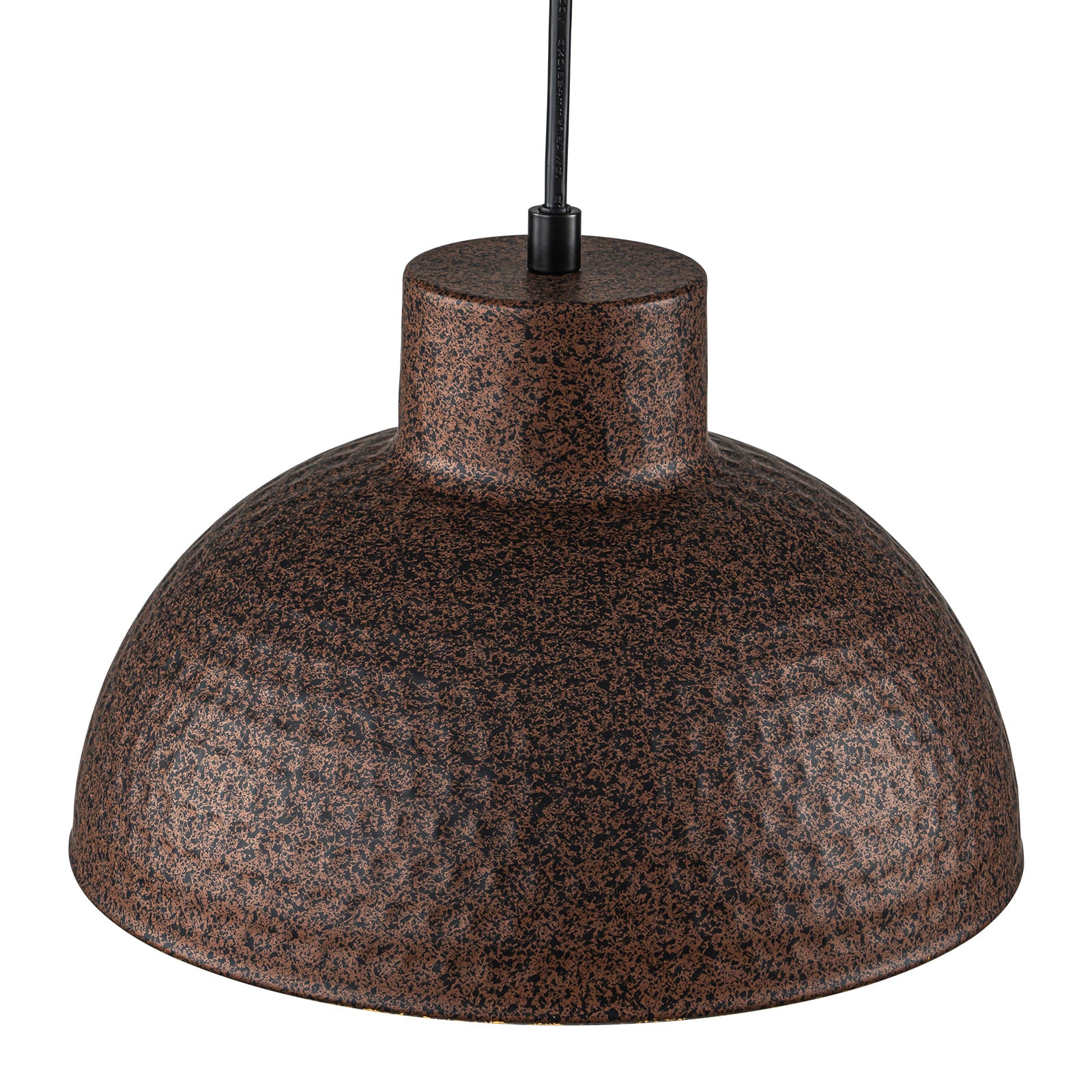 Glowlings 1-flammige Farmhouse Rusty Hammered Small Dome Kupfer-Pendelleuchte