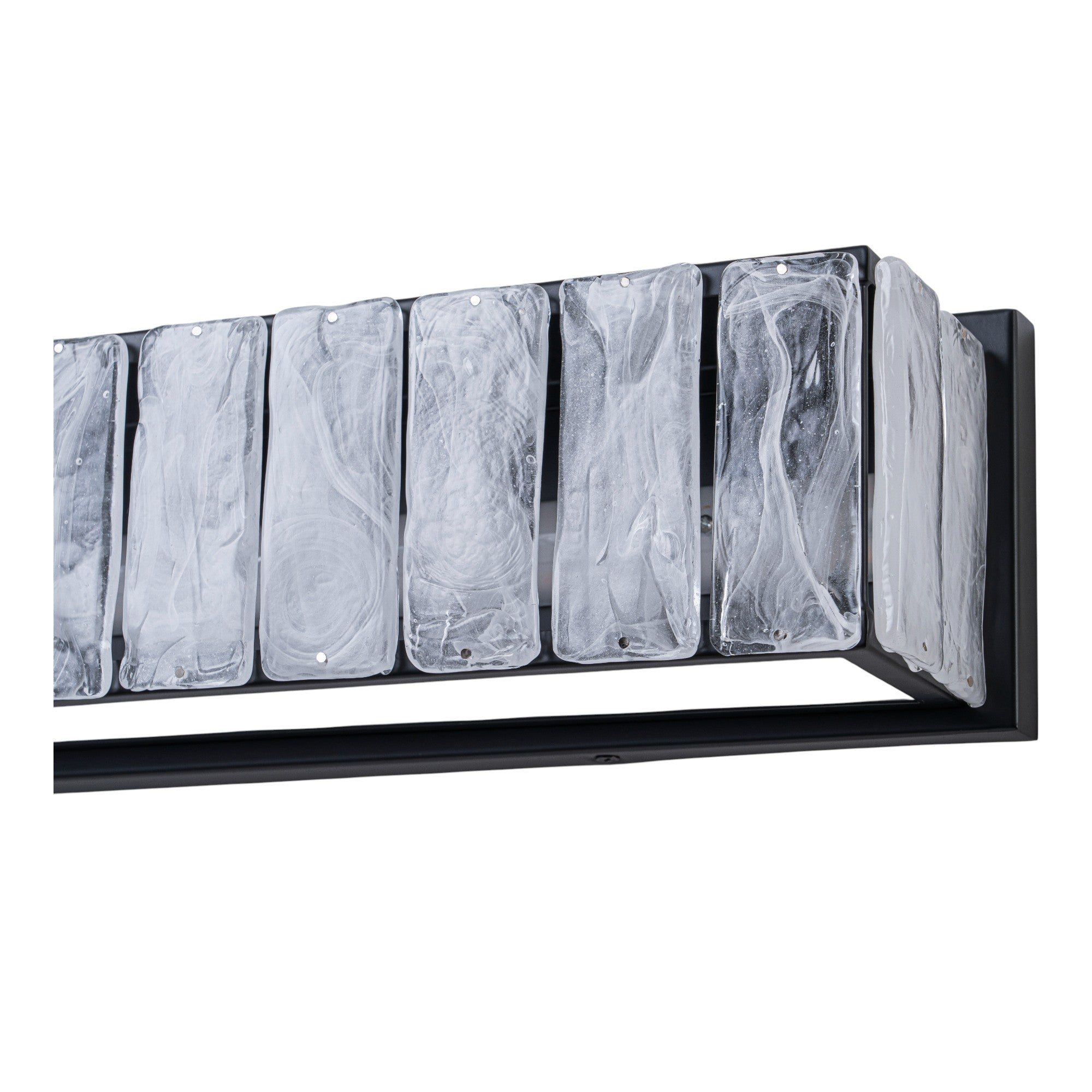 Glowlings 1-Light Modern 25"Wide Frosted Cloud Glass Rectangular LED Bathroom Vanity Light