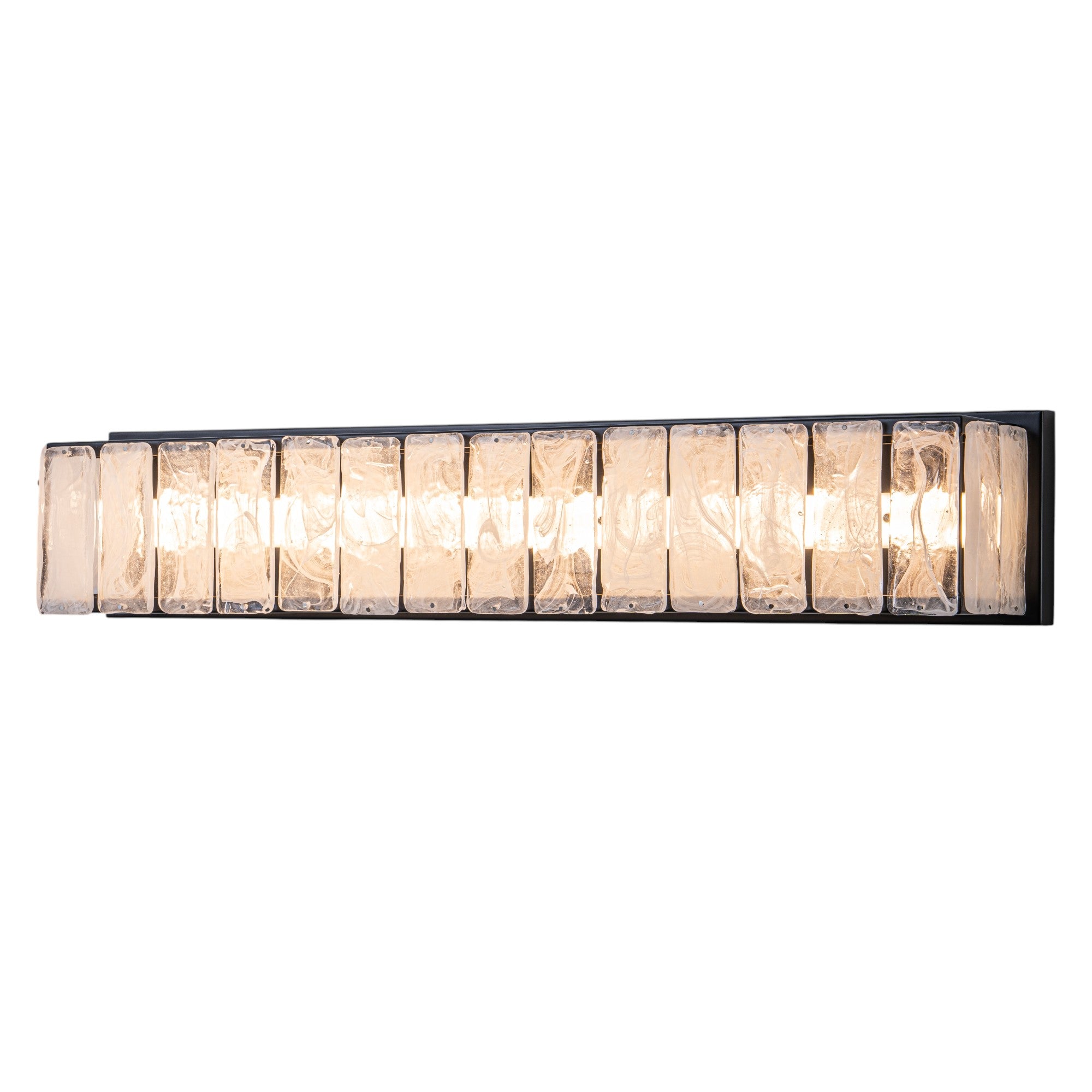 Glowlings 1-Light Modern 25"Wide Frosted Cloud Glass Rectangular LED Bathroom Vanity Light