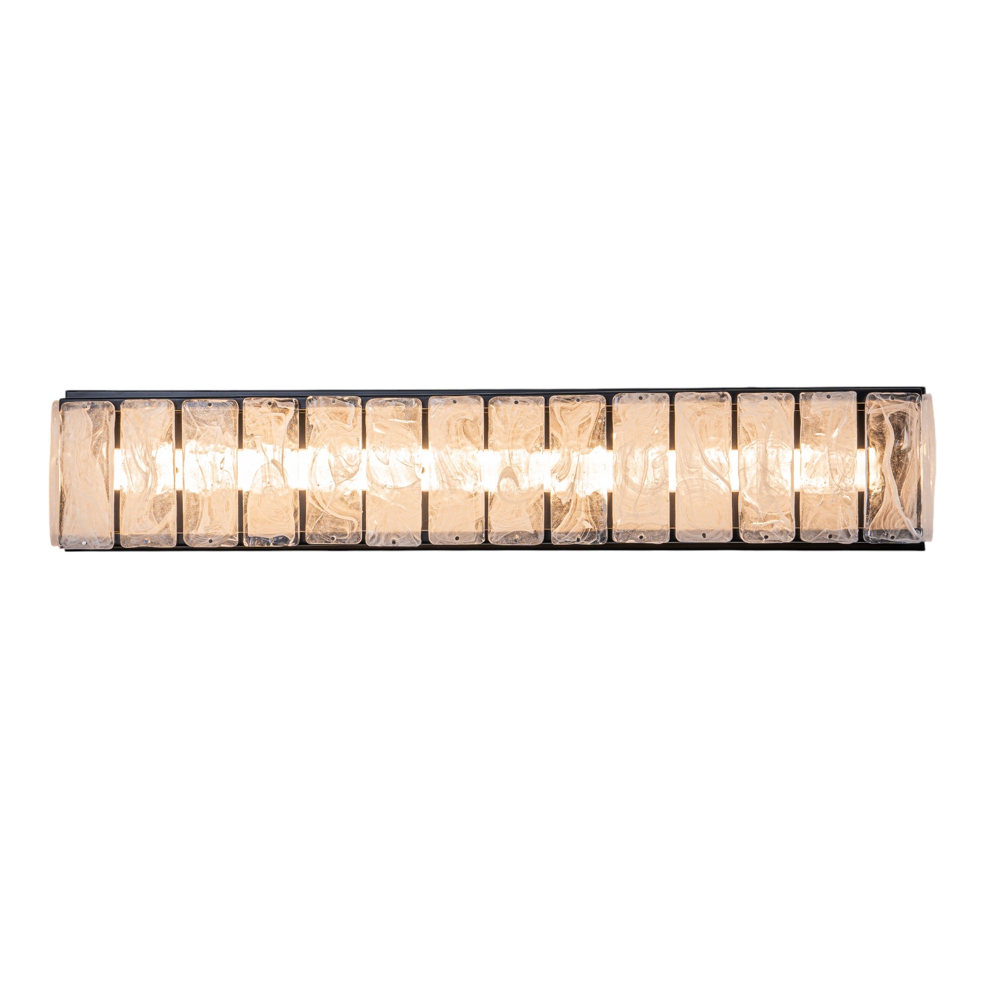 Glowlings 1-Light Modern 25"Wide Frosted Cloud Glass Rectangular LED Bathroom Vanity Light