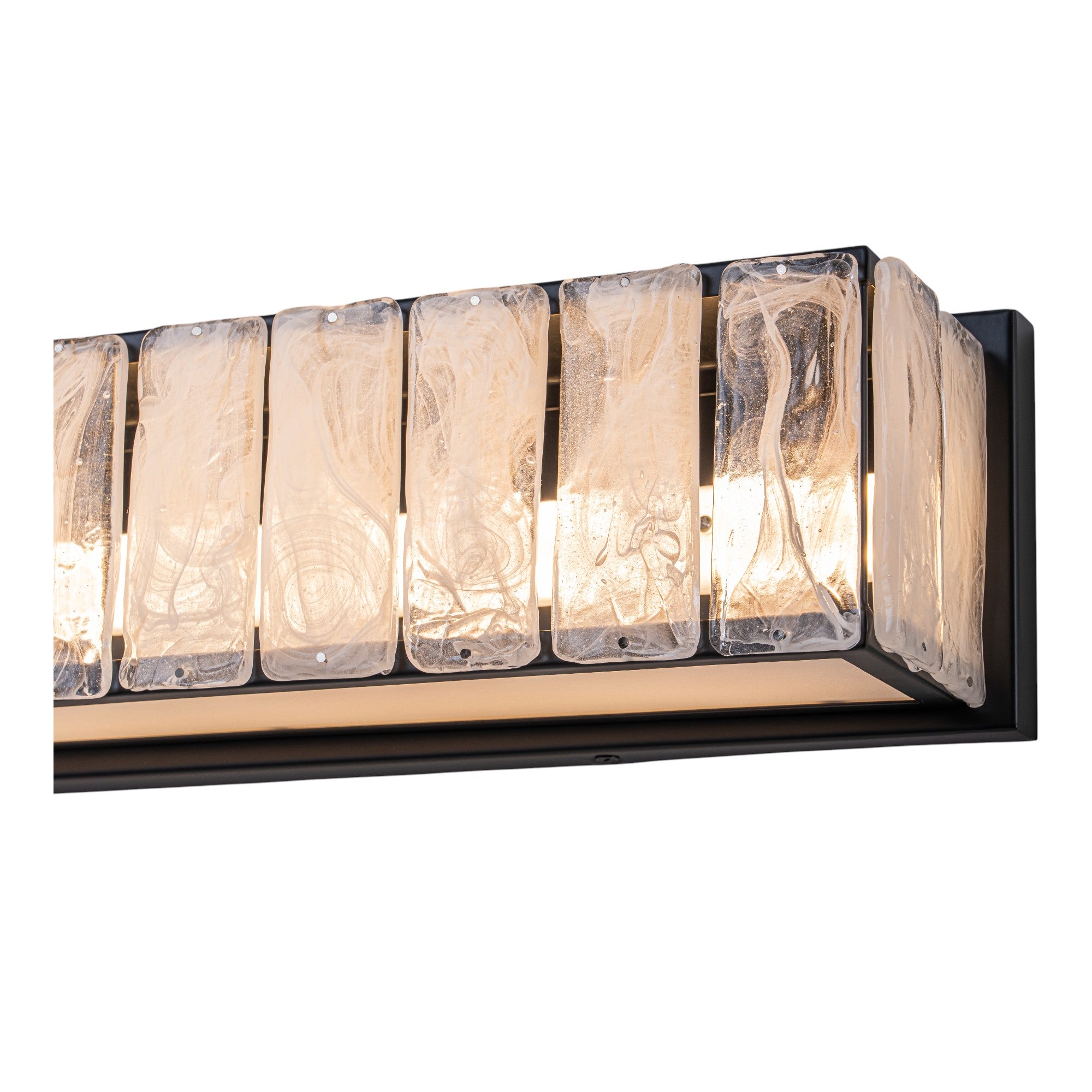 Glowlings 1-Light Modern 25"Wide Frosted Cloud Glass Rectangular LED Bathroom Vanity Light