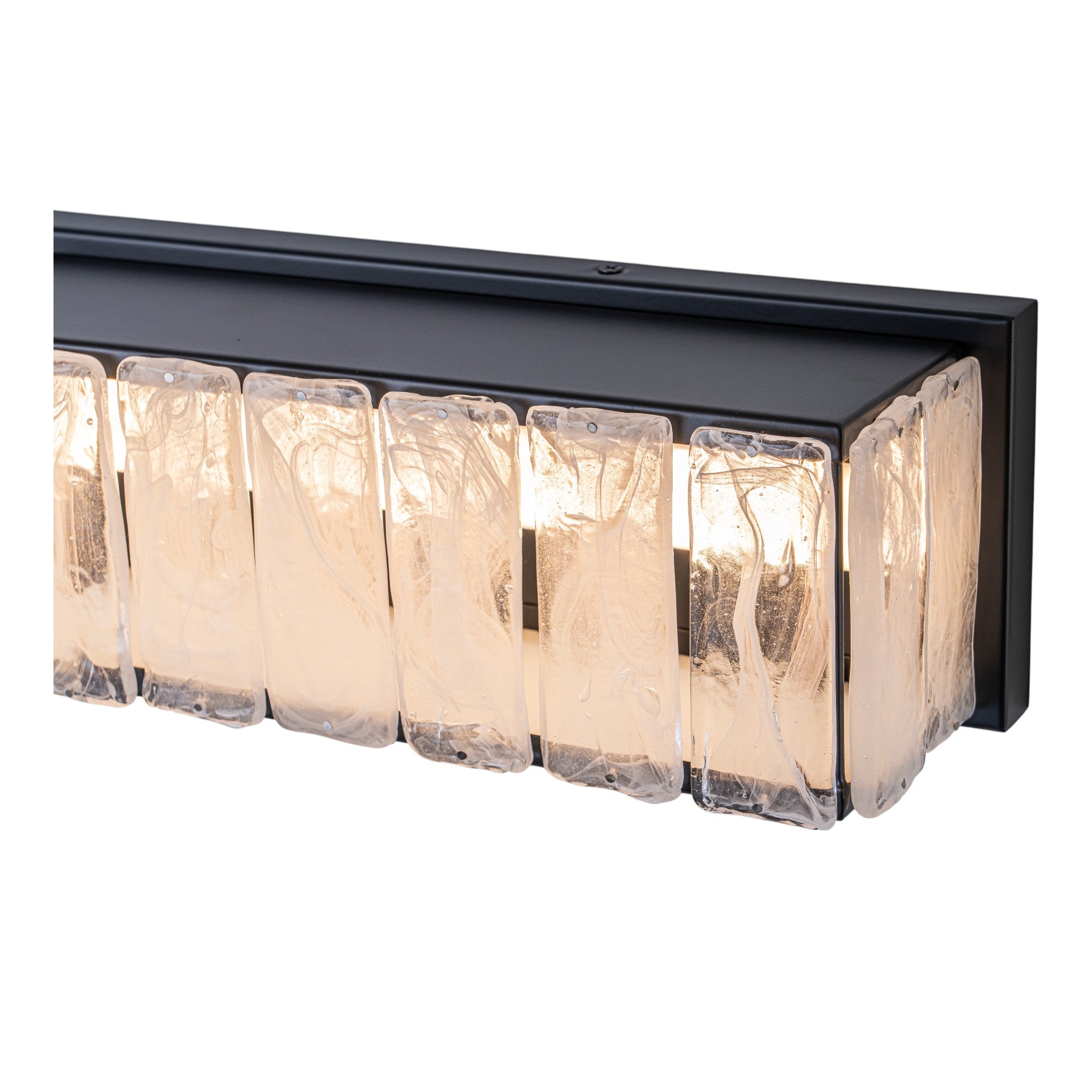 Glowlings 1-Light Modern 25"Wide Frosted Cloud Glass Rectangular LED Bathroom Vanity Light