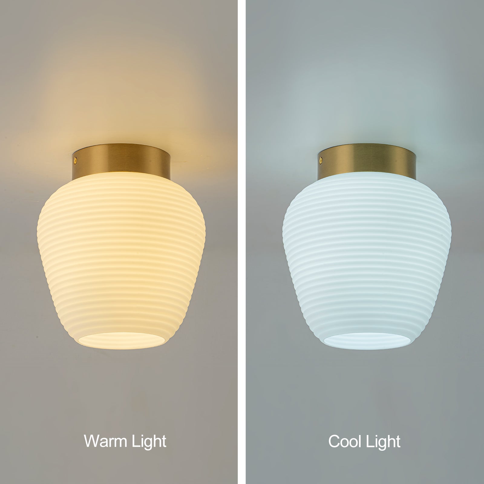 Glowlings 1-flammige, moderne Deckenleuchte aus mattiertem Opalglas, kleine Unterputzmontage
