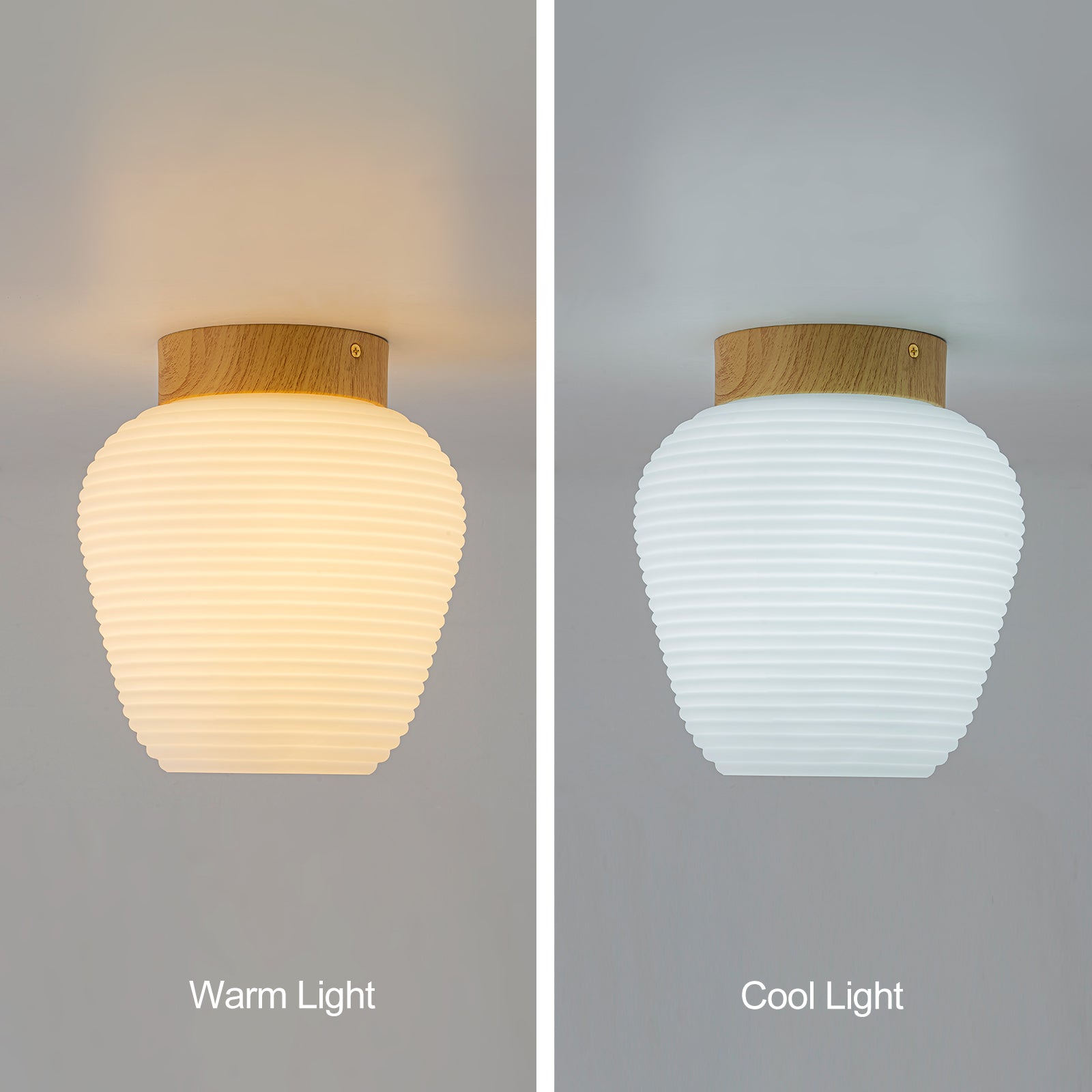 Glowlings 1-flammige, moderne Deckenleuchte aus mattiertem Opalglas, kleine Unterputzmontage