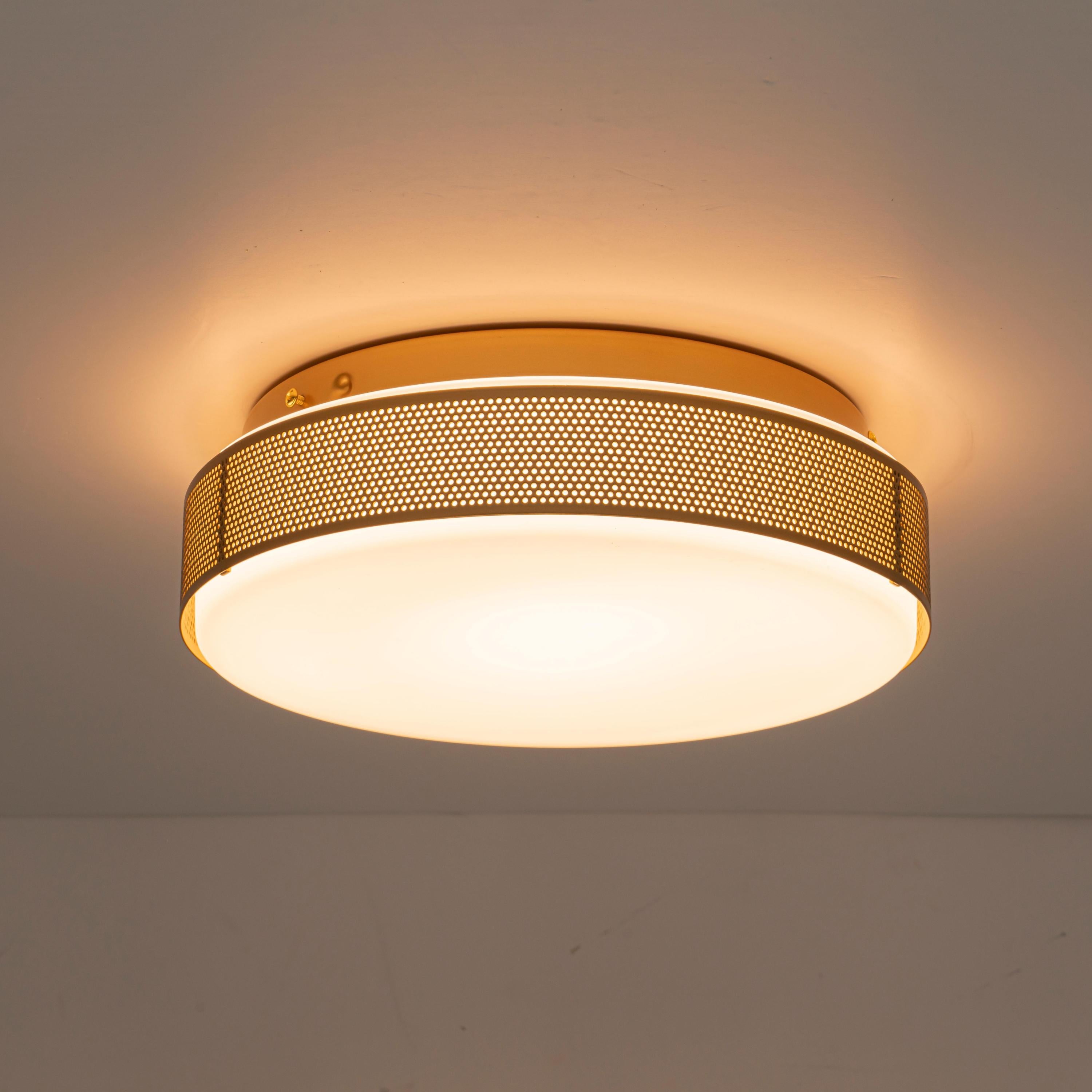 Glowlings 1-Light Modern 12"Wide Gold Round Opal Glass LED Flush Mount with 5-CCT Selectable Switch