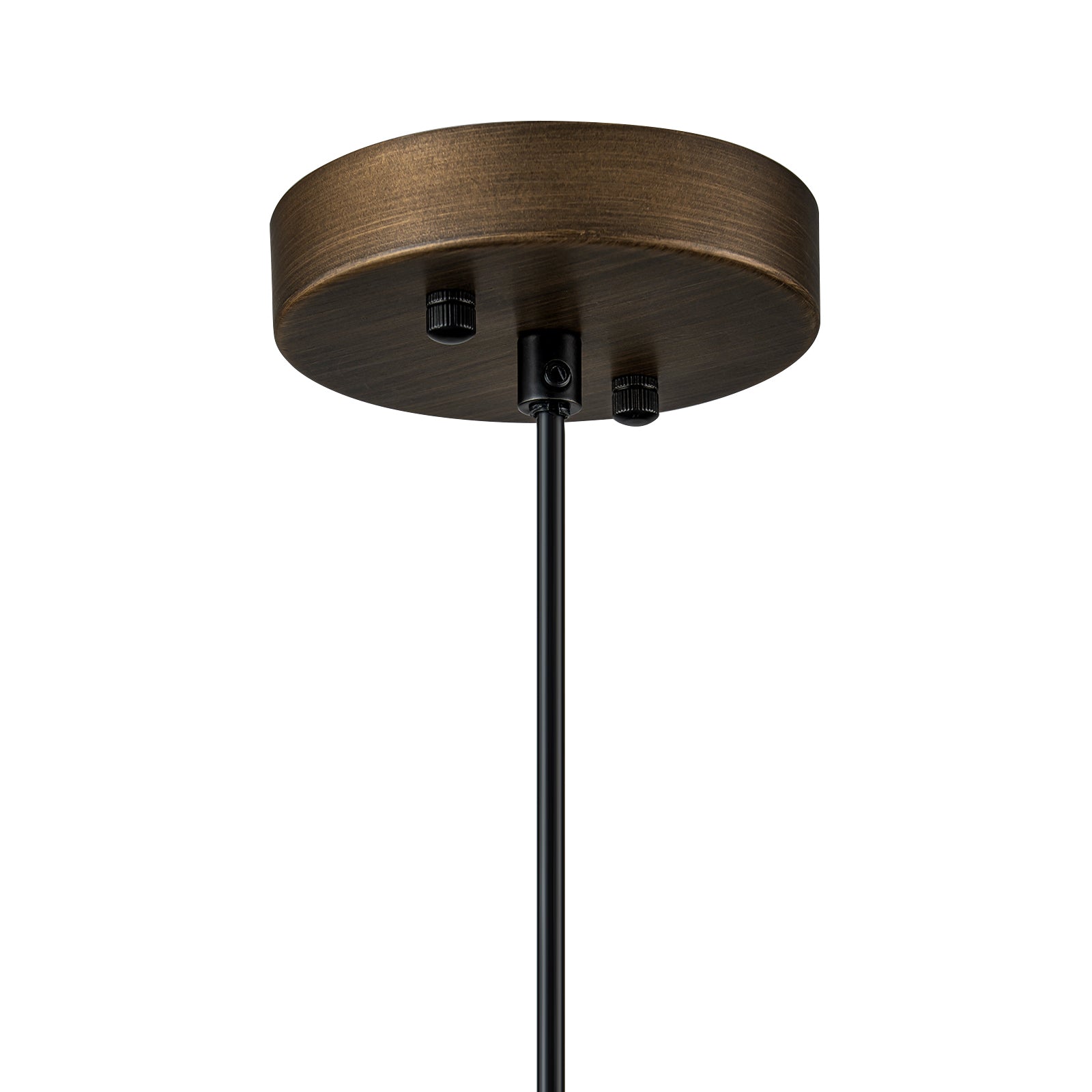 Glowlings 1-flammige Industrie-Pendelleuchte mit gerippter Kuppel, Antik-Bronze, Inselleuchte
