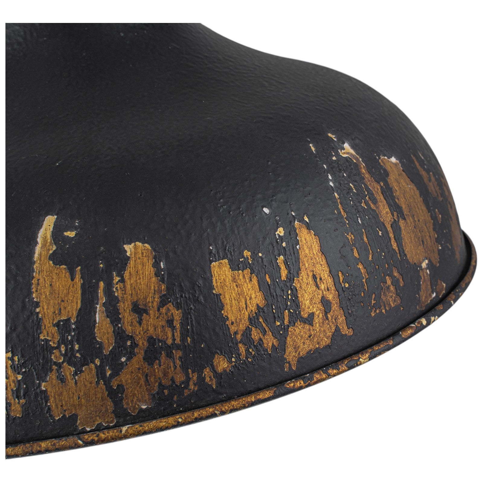 Glowlings 1-Light Industrial Antique Gold Distressing Small Dome Pendant Light Island Light