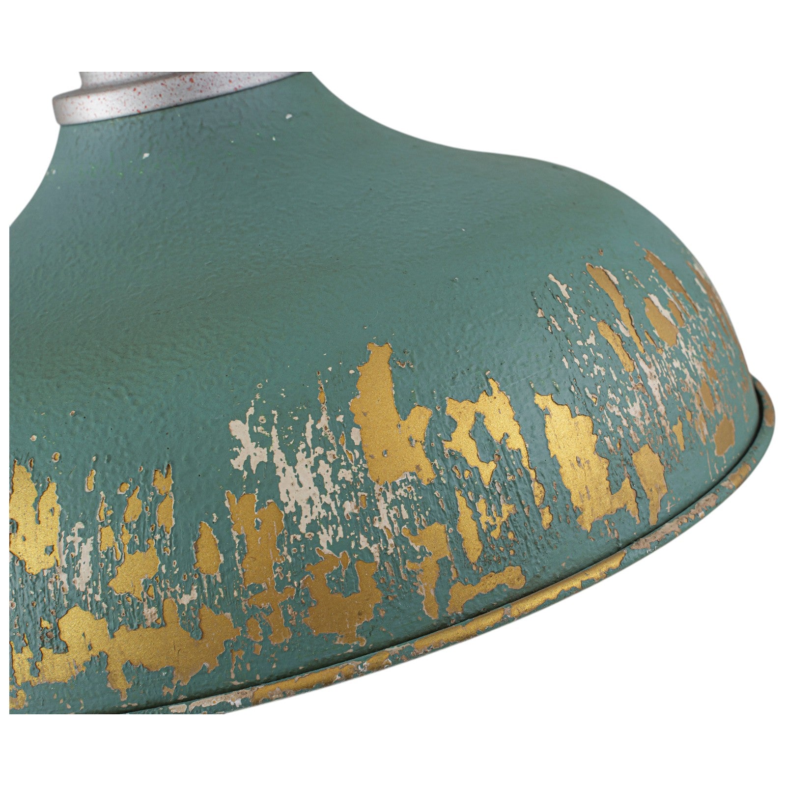 Glowlings 1-Light Industrial Antique Gold Distressing Small Dome Pendant Light Island Light