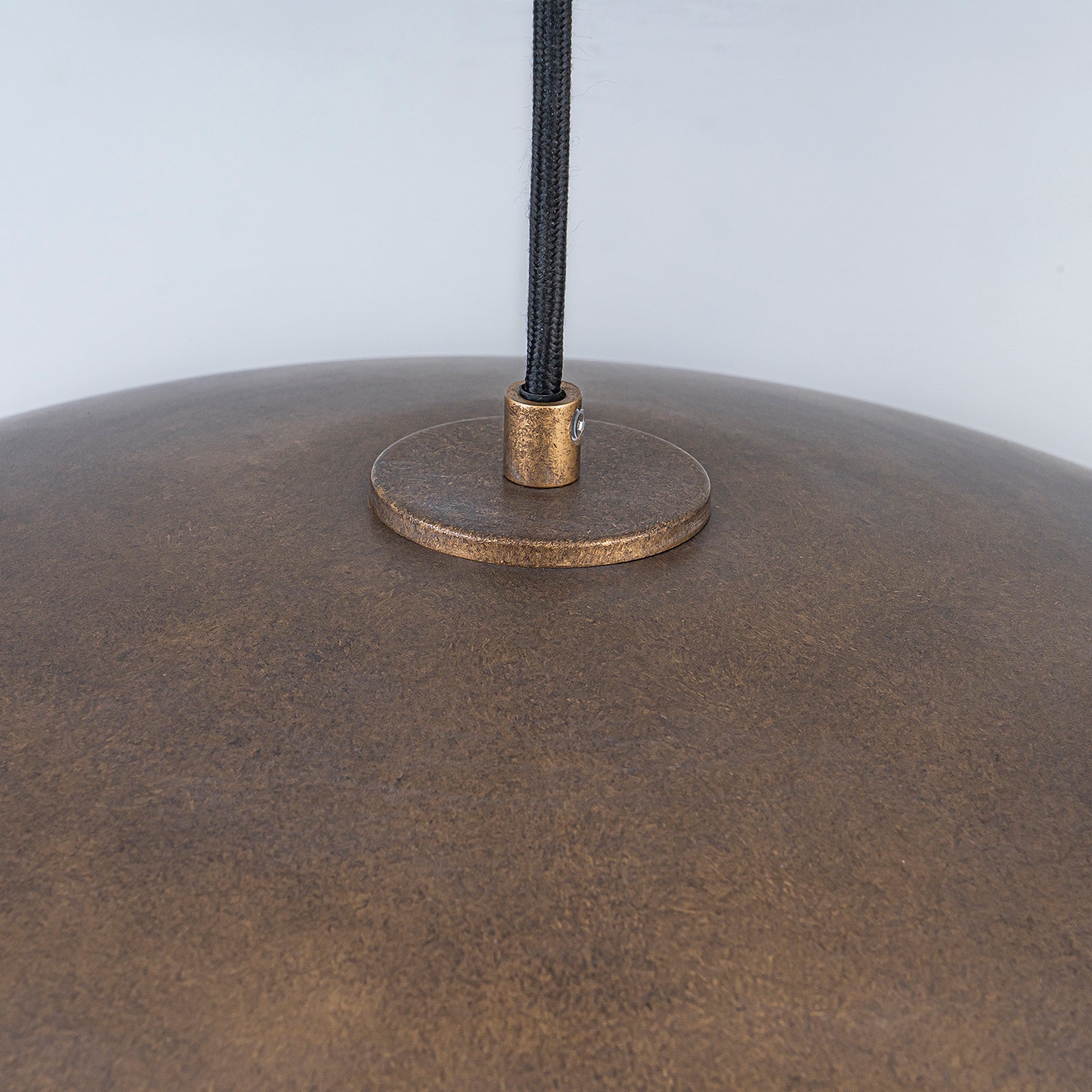 Glowlings 1-Light Industrial 20"Wide Oil Rubbed Bronze/Antique Gold Dome Pendant Light