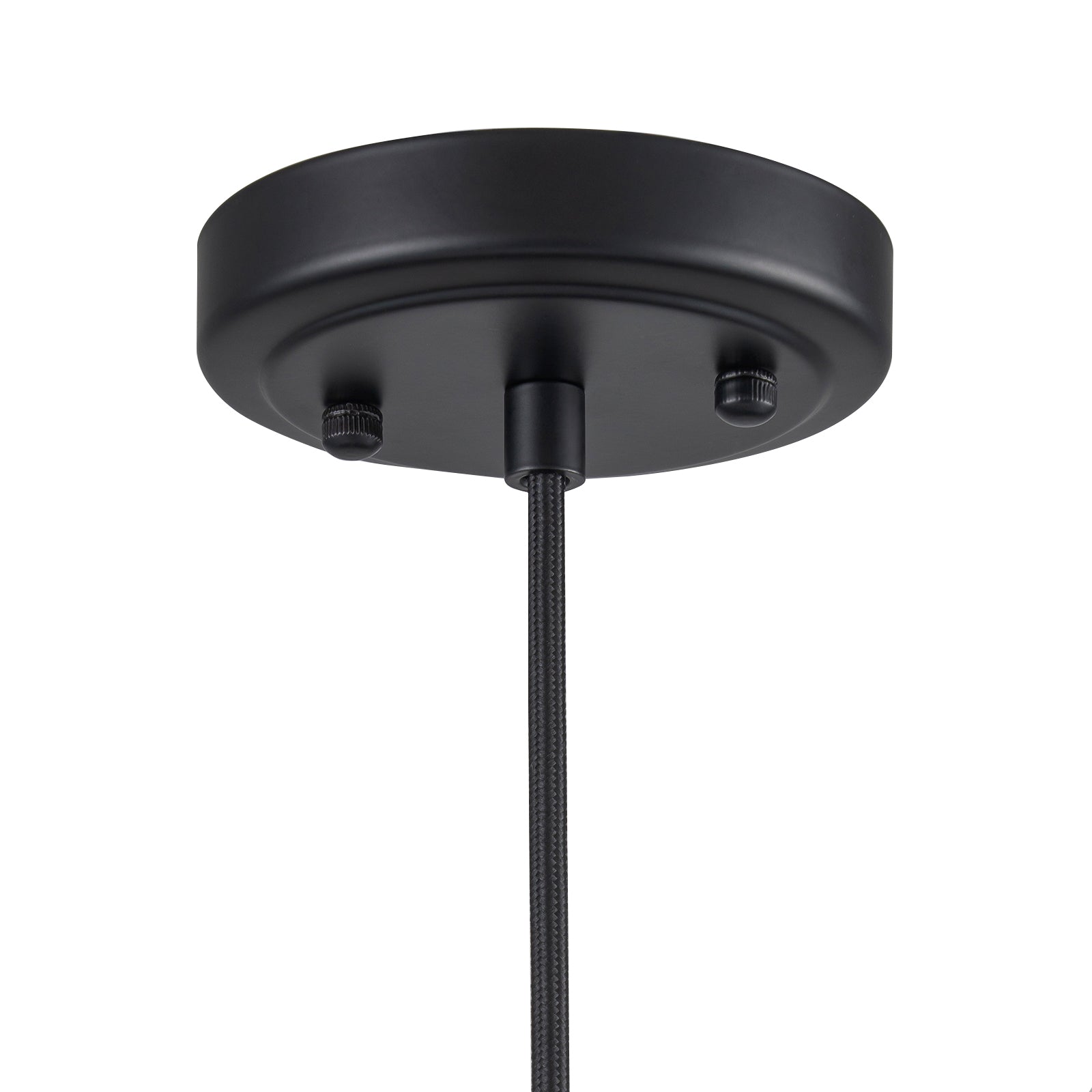 Glowlings 1-flammige industrielle schwarze kleine Kuppel-Pendelleuchte, Inselleuchte