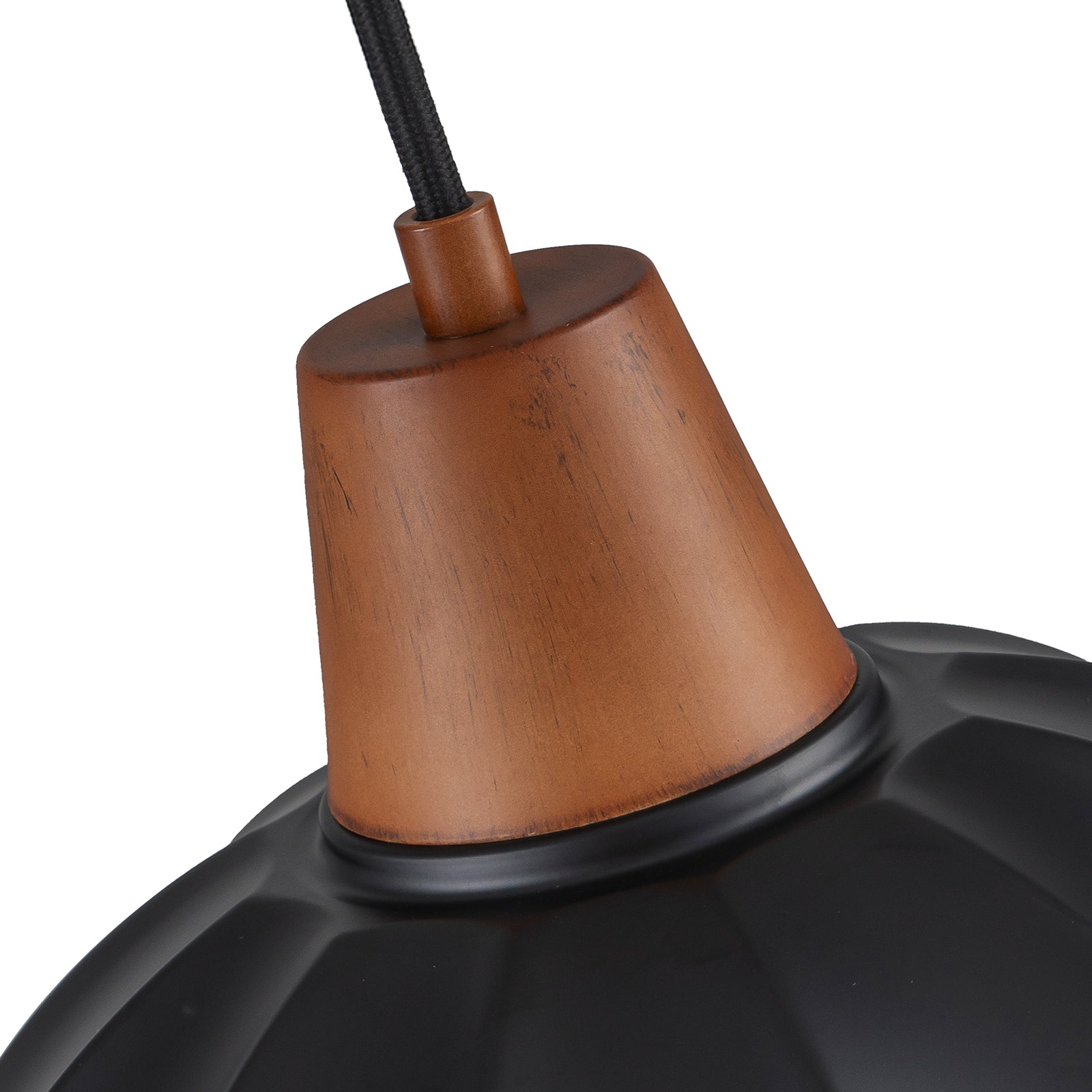 Glowlings 1-flammige industrielle schwarze kleine Kuppel-Pendelleuchte, Inselleuchte