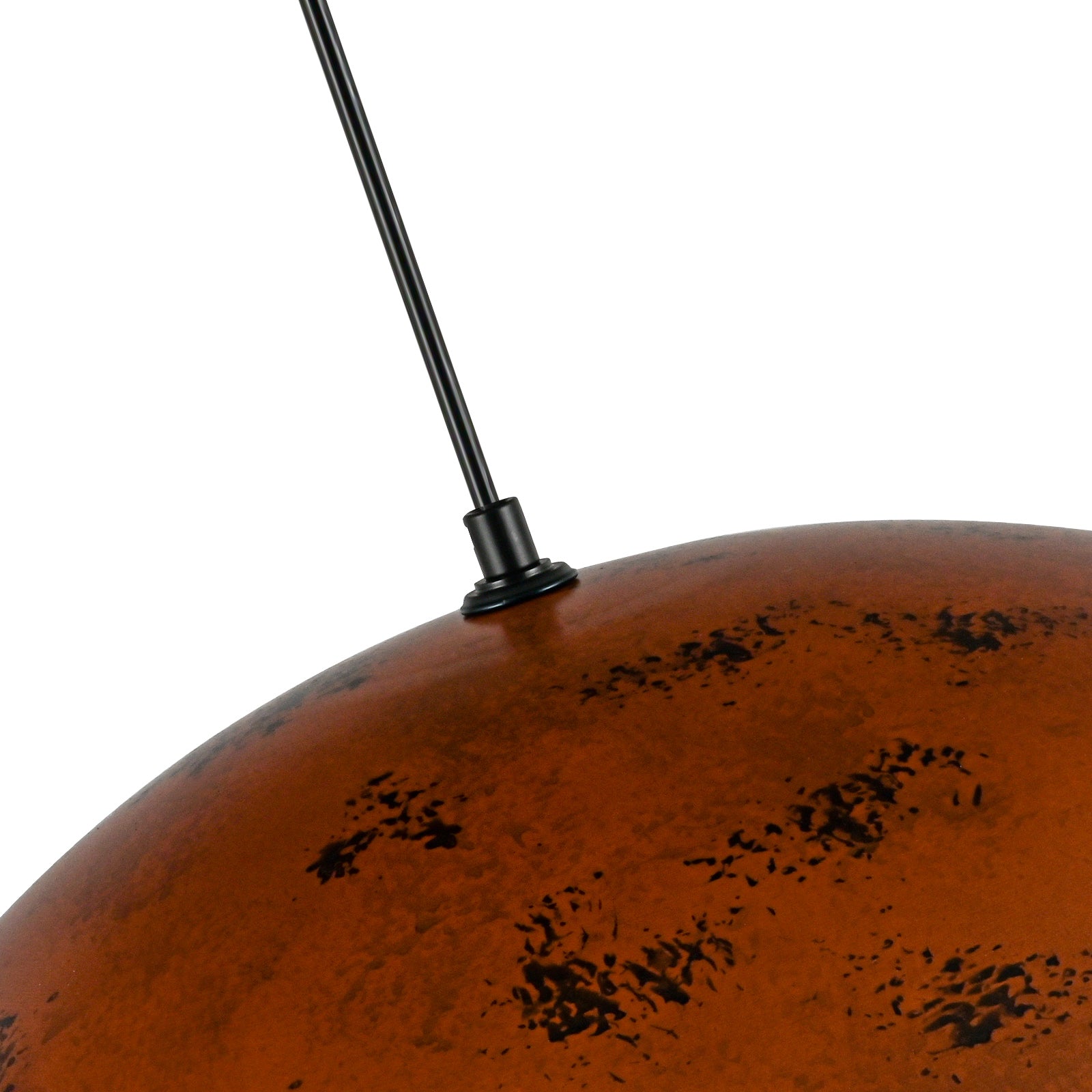 Glowlings 1-Light Industrial Large Brown Dome Pendant Light Island Light