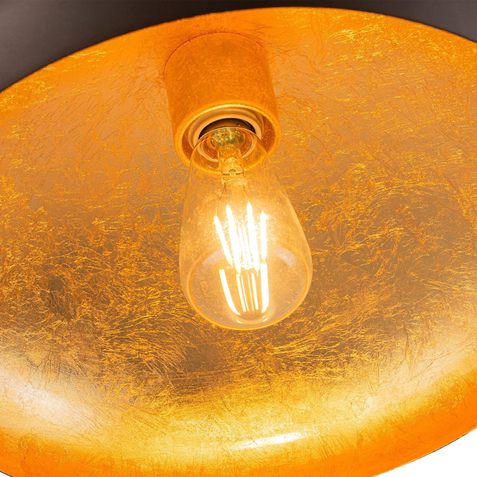 Glowlings 1-flammige, 16" breite, industrielle Deckenleuchte mit Kuppel und Ölschliff in Bronze