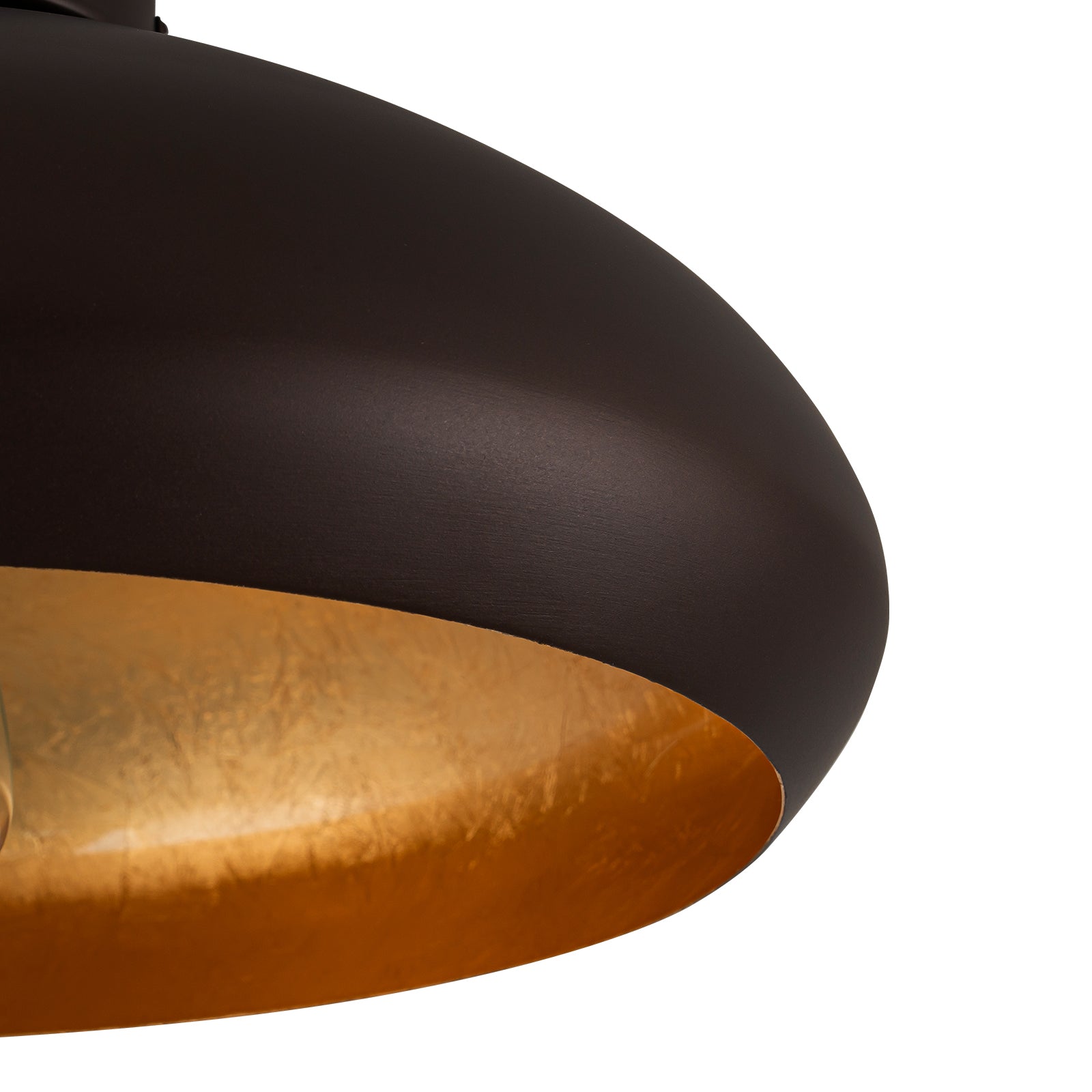 Glowlings 1-flammige, 16" breite, industrielle Deckenleuchte mit Kuppel und Ölschliff in Bronze