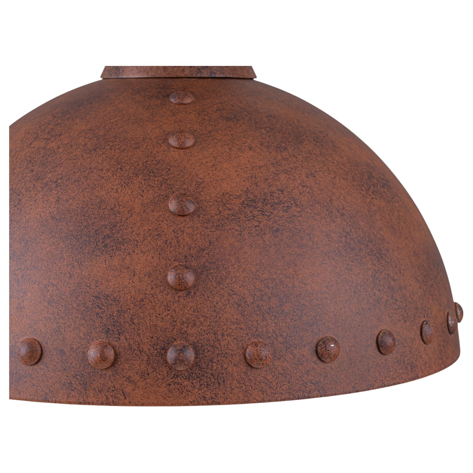 Glowlings 1-Light Industrial 12"Wide Rust Finish/Antique Gold Dome Pendant Light