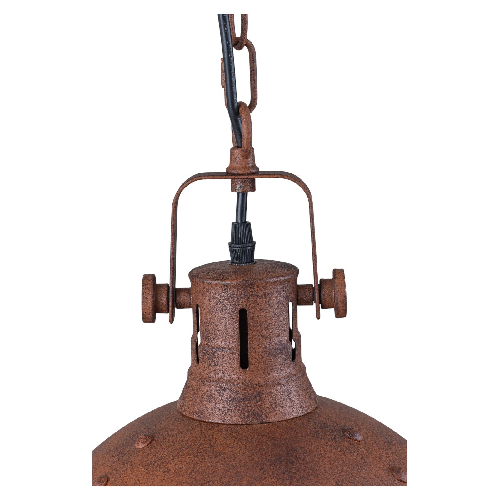 Glowlings 1-Light Industrial 12"Wide Rust Finish/Antique Gold Dome Pendant Light