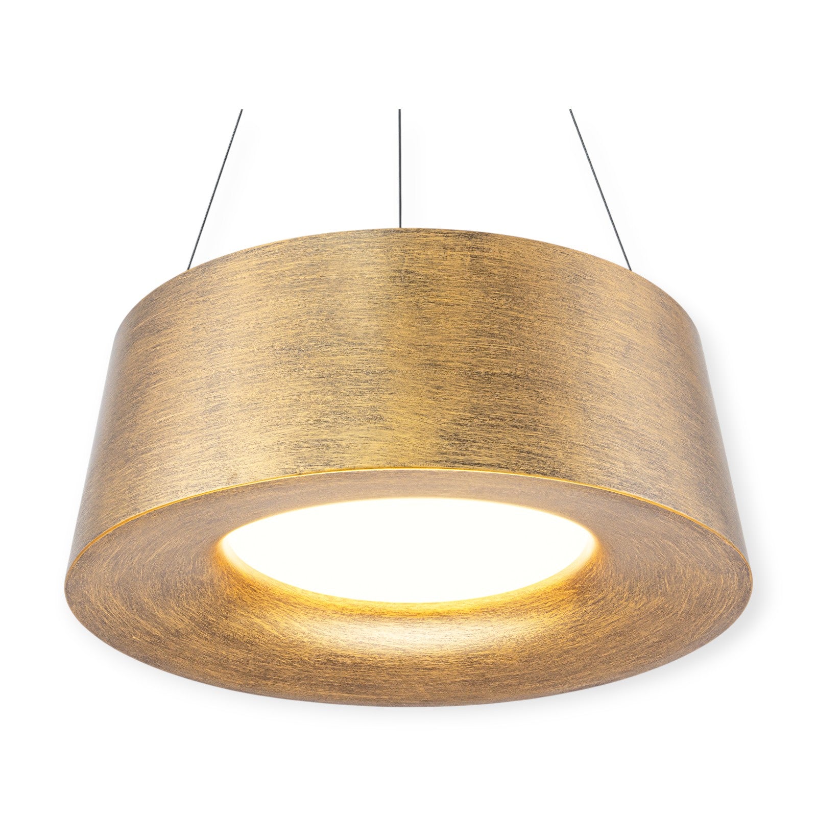 Glowlings 1-Light Industrial 22"Wide Rustic Bronze Round Metal Cone LED Chandelier