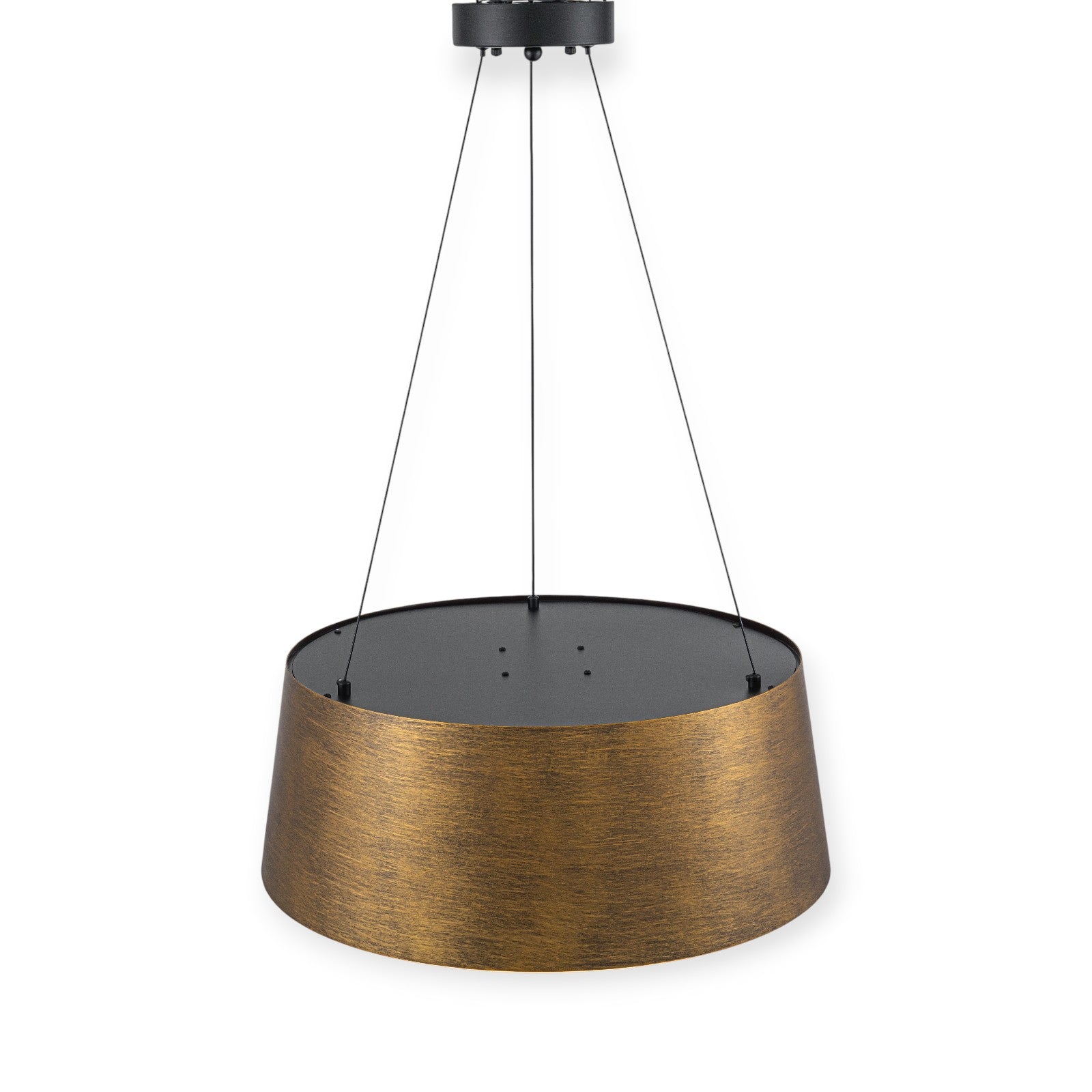 Glowlings 1-Light Industrial 22"Wide Rustic Bronze Round Metal Cone LED Chandelier