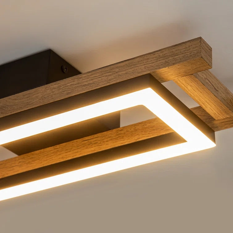 Glowlings Farmhouse 1-flammige große quadratische integrierte LED-Deckenleuchte