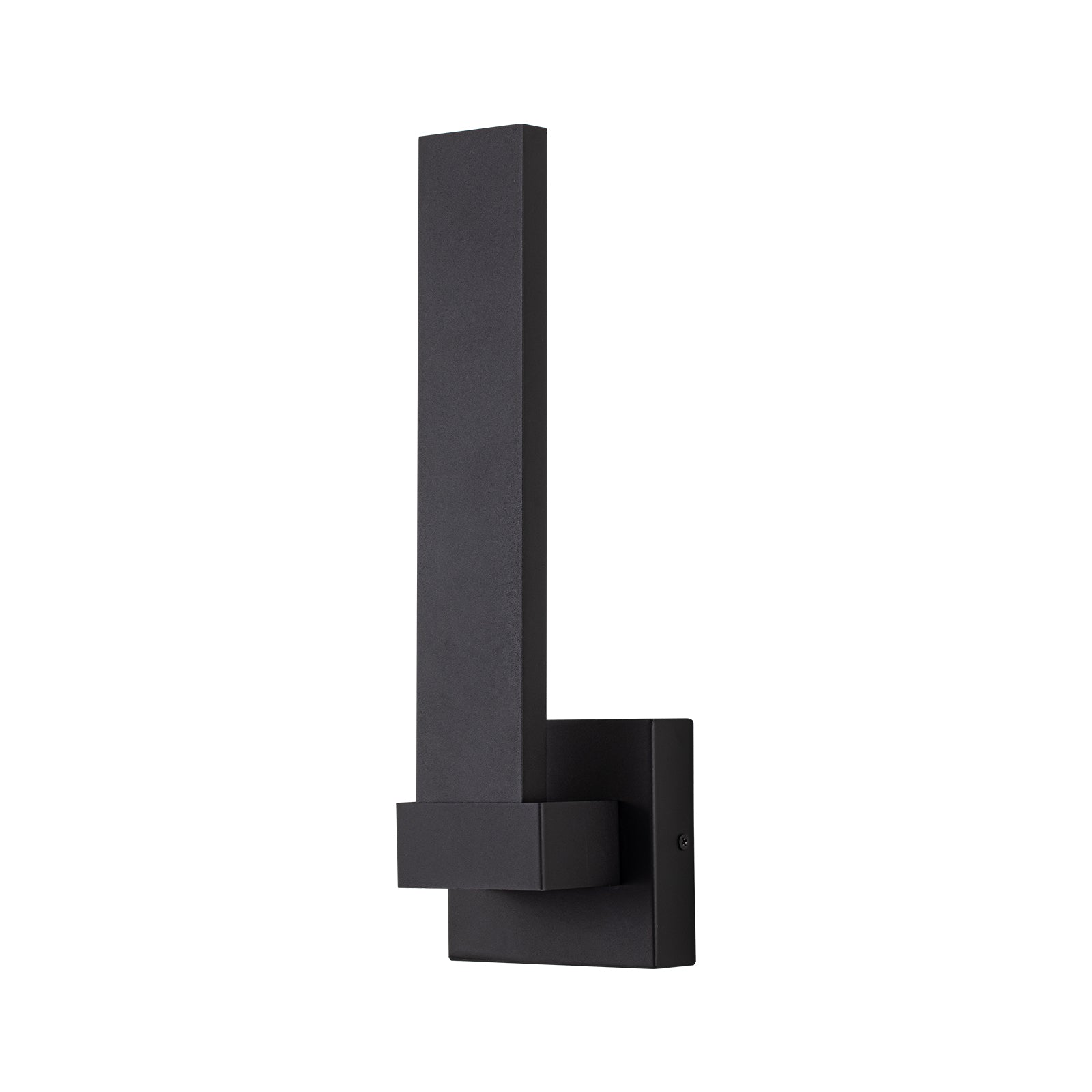 Glowlings 1-flammige, 40,6 cm hohe, mattschwarze IP54-integrierte LED-Außenwandleuchte
