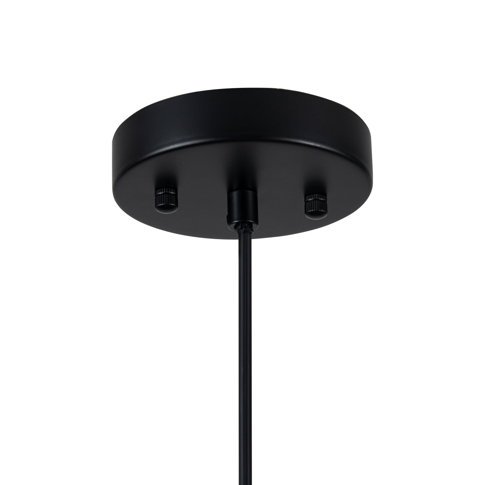 Glowlings 1-Light Modern 14"Wide Matte Black Wood Dome Pendant Light Island Light