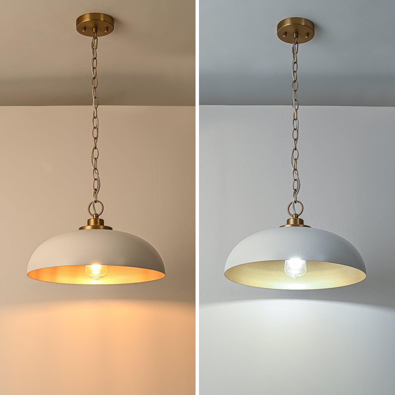 Glowlings 1-flammige, moderne 40,6 cm breite, kugelförmige Pendelleuchte mit Kuppel, Inselleuchte