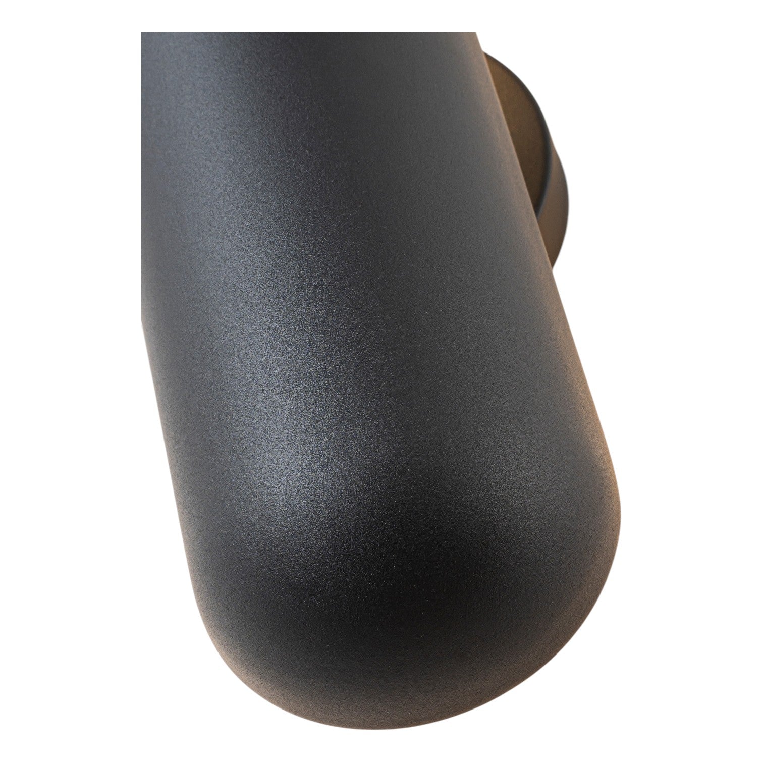 Glowlings 1-Light Modern Minimalist 16"High IP54 Matte Black Pill-Shaped LED Outdoor Wall Sconce