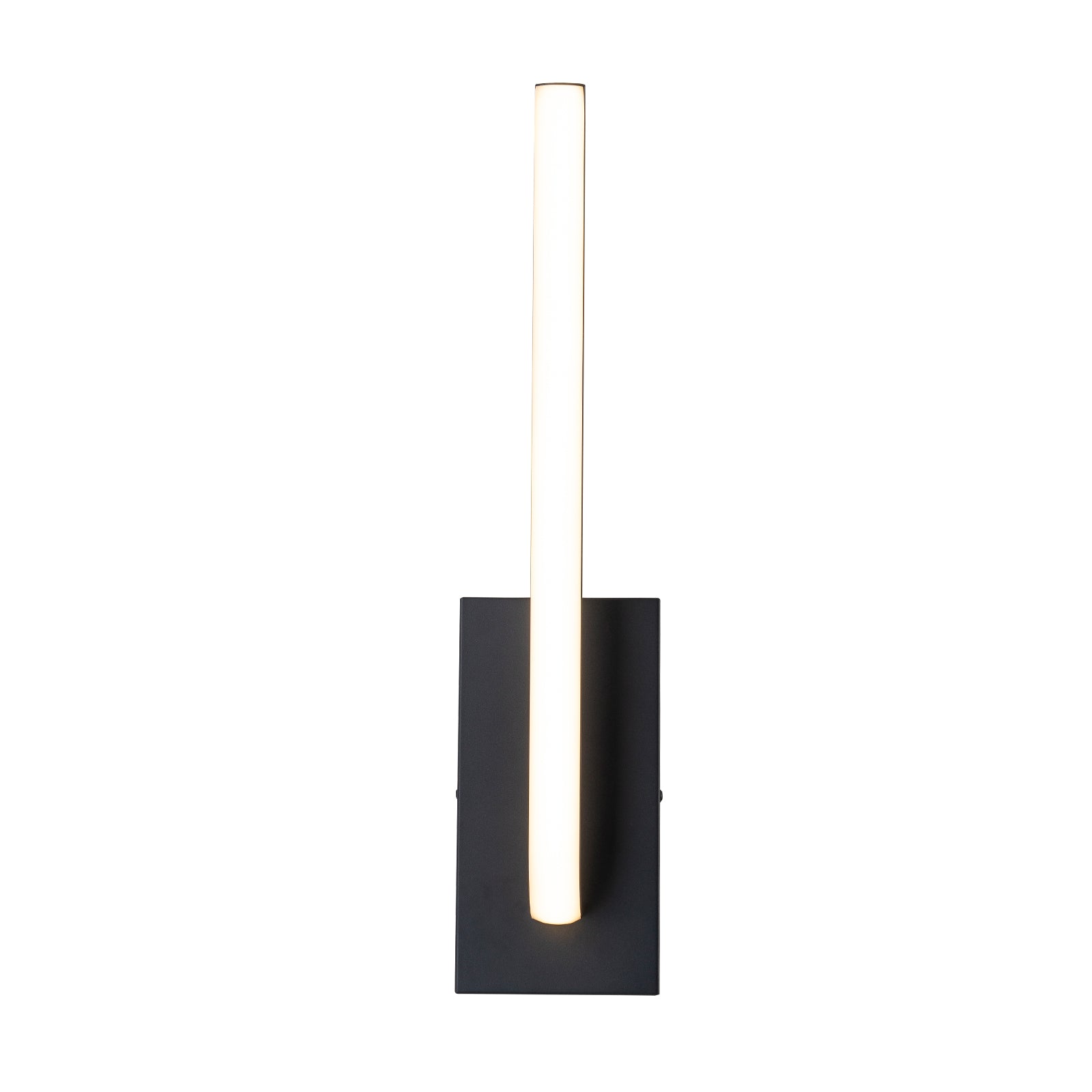 Glowlings 1-Light Minimalist Matte Black Linear Warm White 3000K LED Wall Sconce
