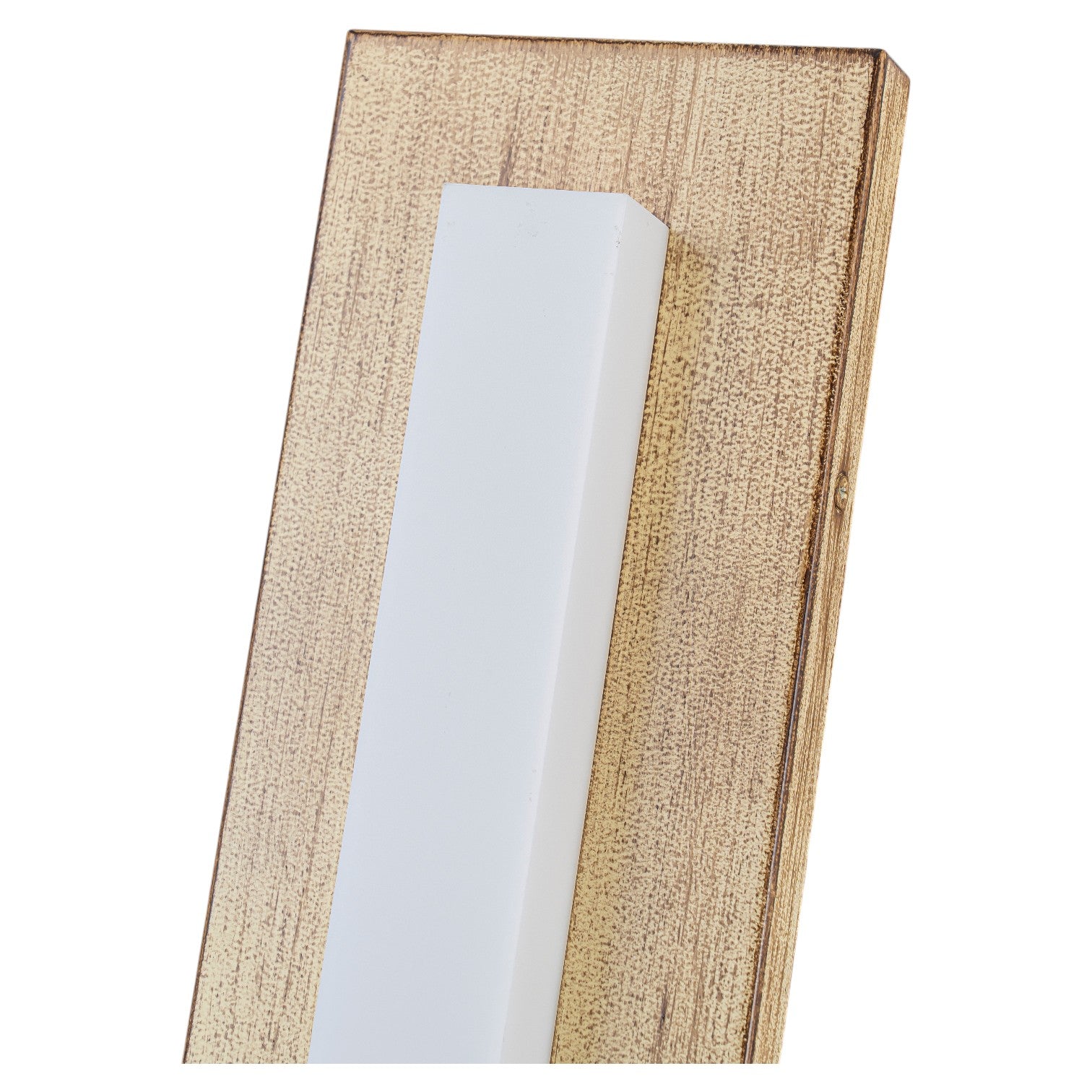 Glowlings 1-Light Modern Farmhouse 17"High Linear Weathered Wood Finish Outdoor LED Wall Sconce