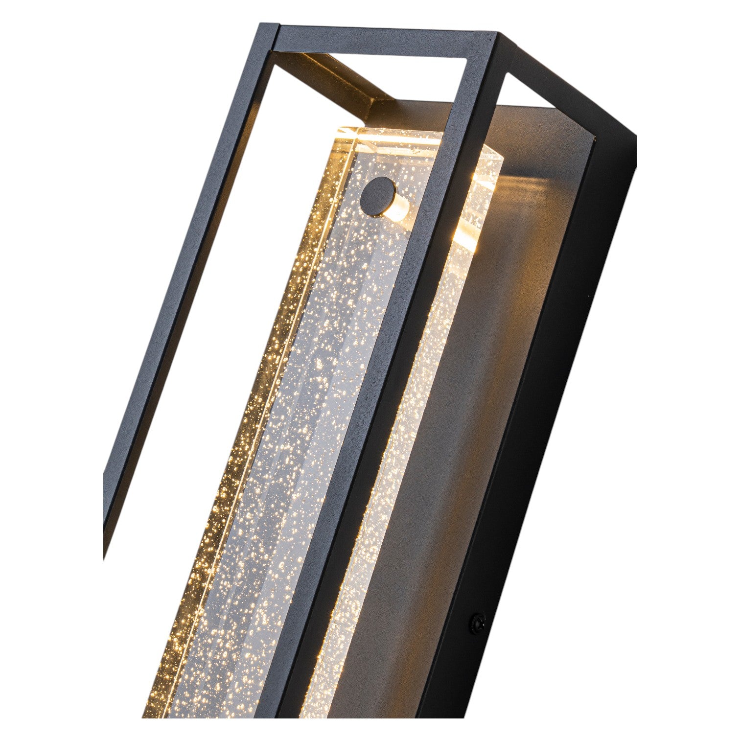 Glowlings 1-Ligh 32"High Modern IP54 Linear LED Outdoor Wall Sconce Porch Light with Clear Bubble Crystal